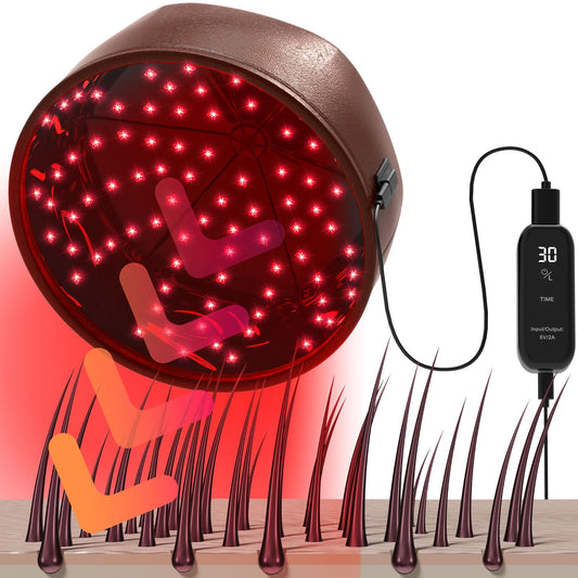 iKeener Laser Cap for Hair Growth, FDA Cleared 660nm & 850nm Red Light Therapy Cap for Hair Regrowth with 120PCS Lamp, Natural Hair Loss Therapy for Men and Women (Brown)