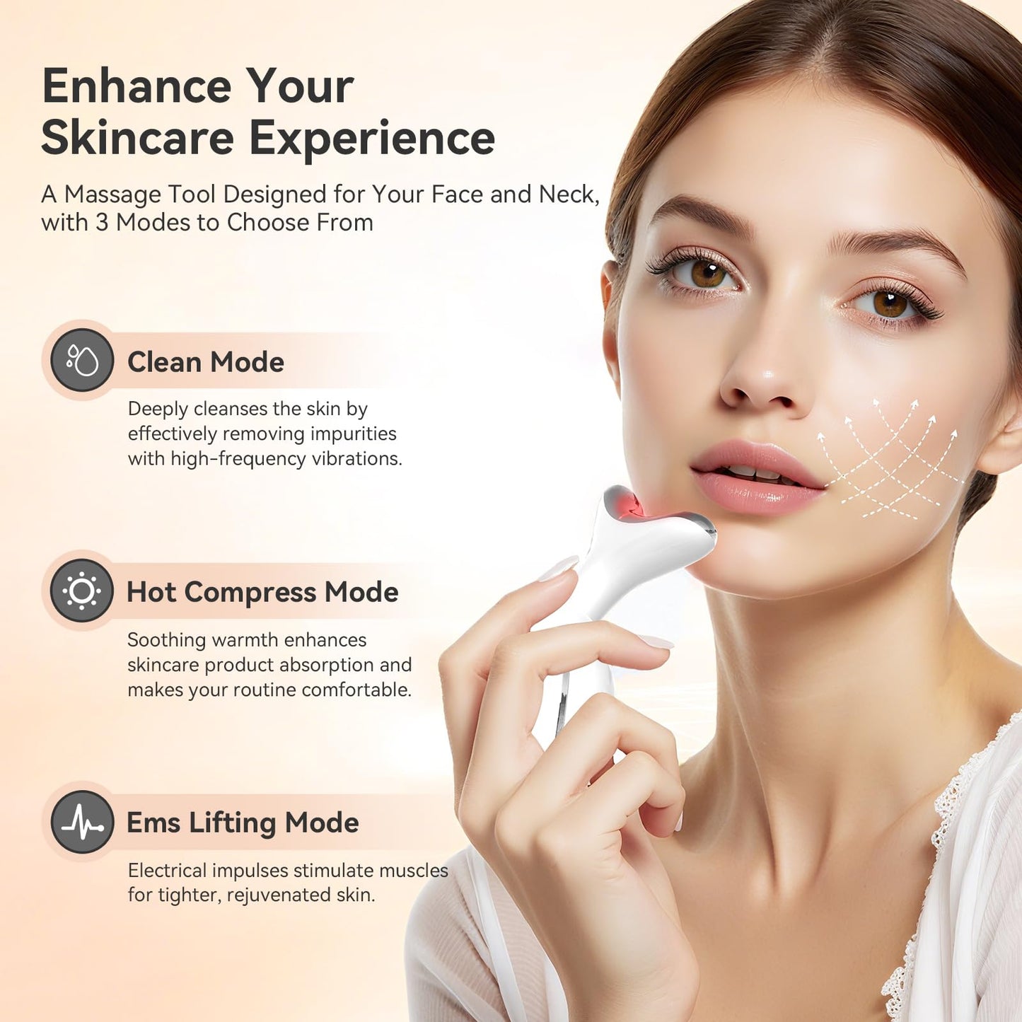 QUELLE 7-Color Face & Neck Massager – Anti-Aging Device (AM-816)