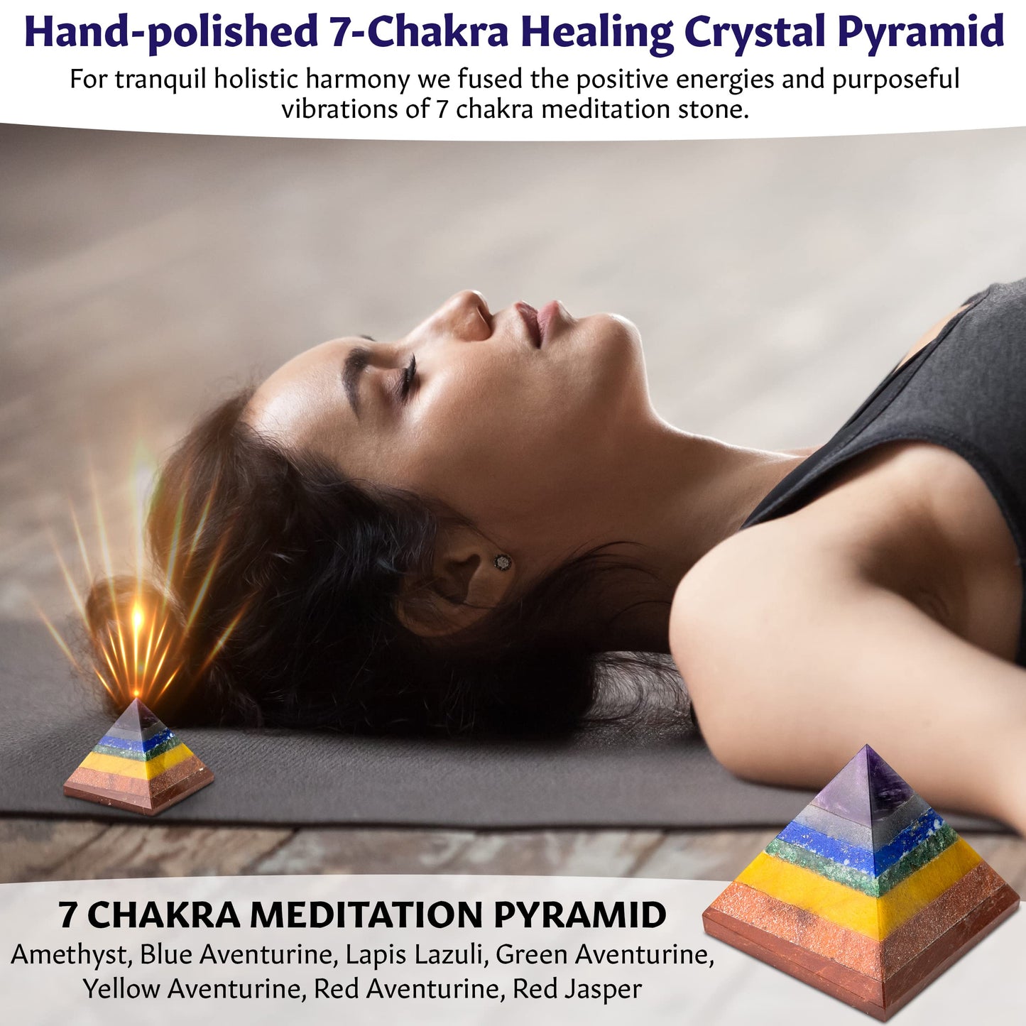 Shika Wellbeing LUXURY SLEEP WELL Pamper Gift Set for Women 100% Silk Lavender Eye Pillow, Pillow Mist, Aromatherapy Candle, Relaxing Bath Salts, 7 Chakra Pyramid Crystal MADE IN UK