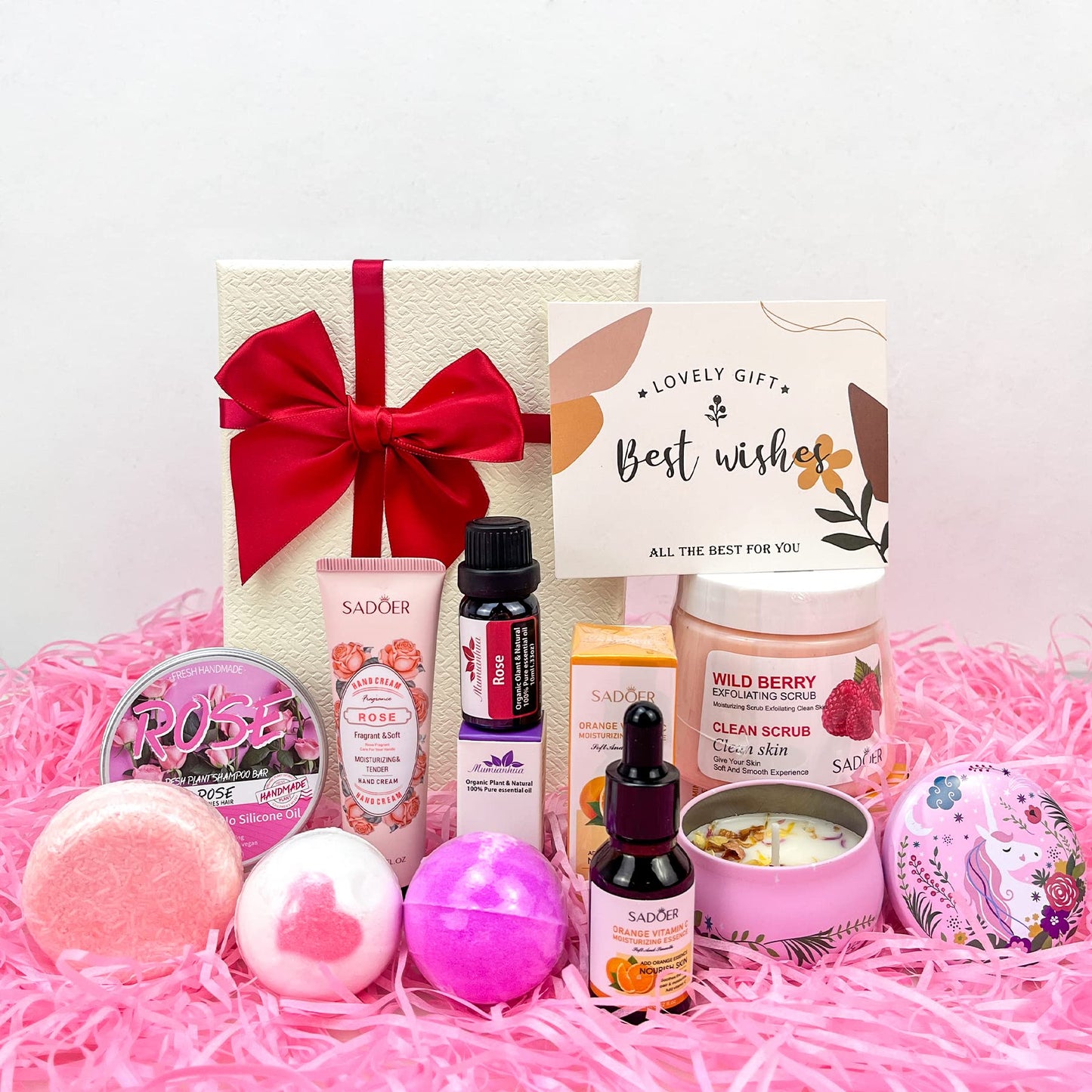 Pamper Gifts for Women Birthday, Get Well Soon Hamper Set, Self Care Thank You Gift Basket, Bath Set Care Package for Her, Ladies Spa Gift Set For Mum Sister Best Friend, Mothers Day Present