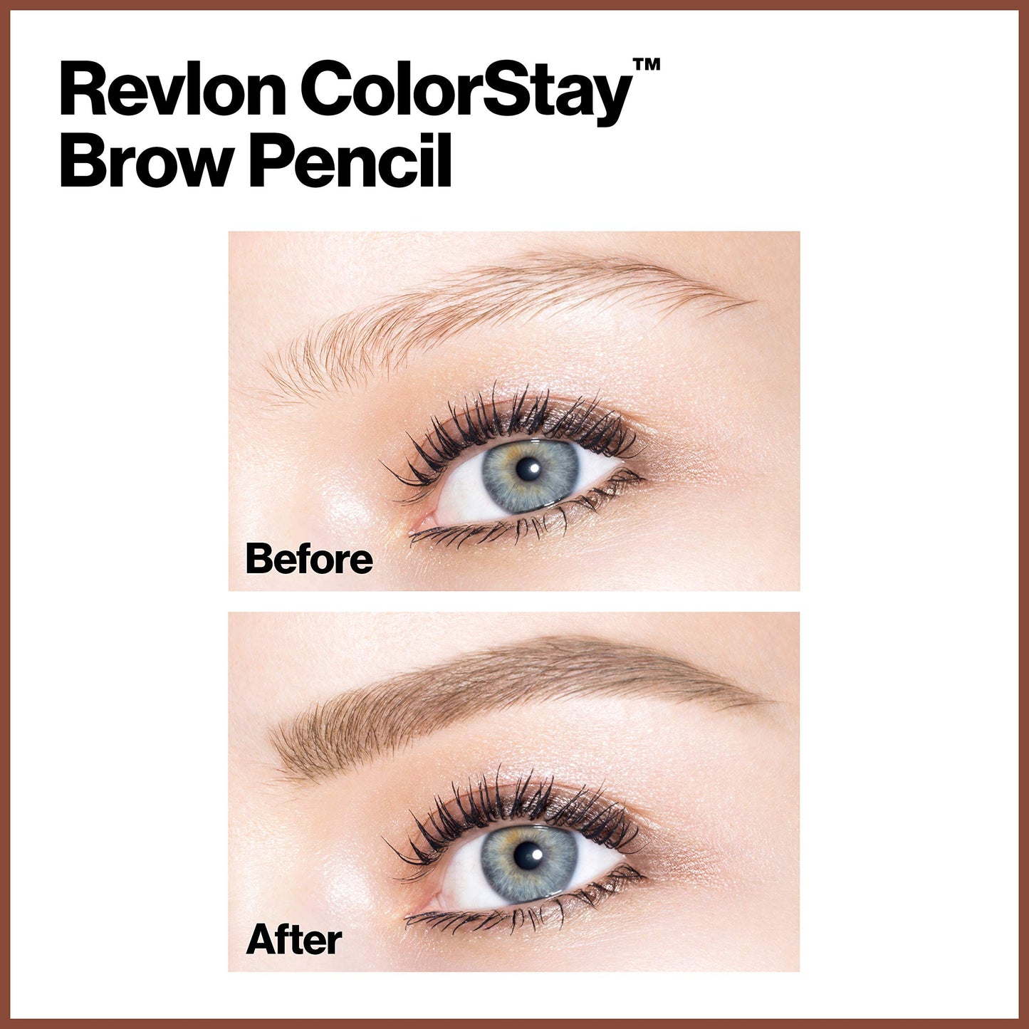 Revlon 24HR Colorstay Eyebrow Pencil with Spoolie Brush, Waterproof Angled Tip Applicator, Unisex, 210 Soft Brown, 0.9 g