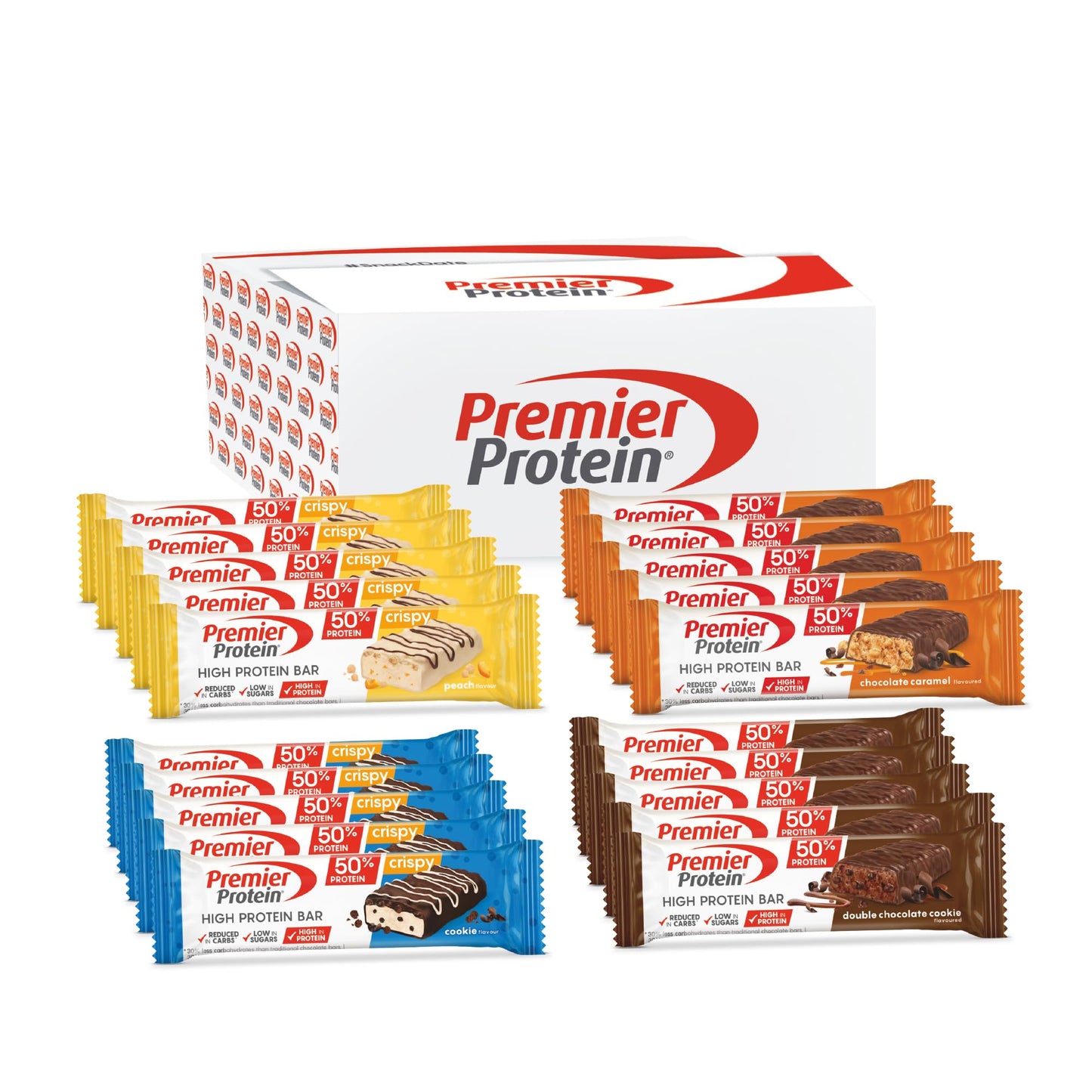 Premier Protein High Protein Bar 50% Box – 20×40g | TRYTLION