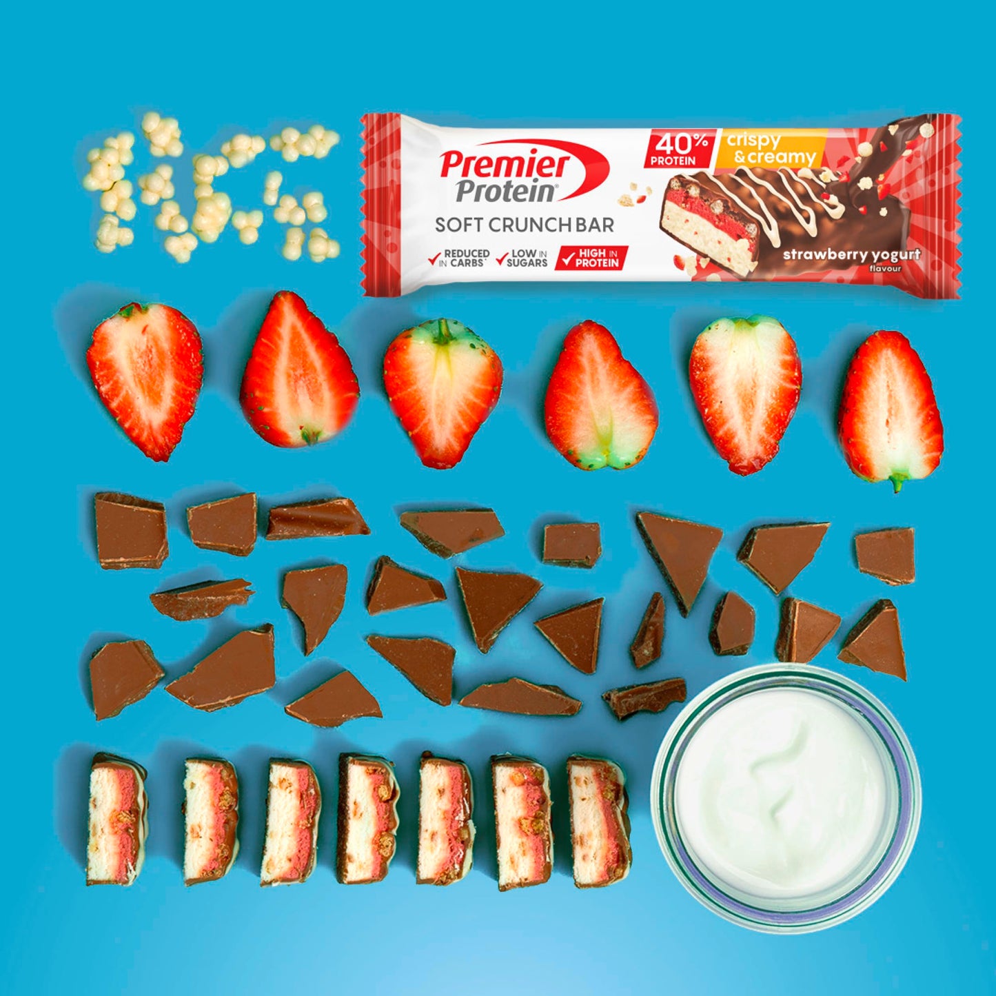 Premier Protein Soft Crunch Bar Strawberry Yogurt – 12×40 g | TRYTLION