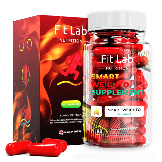 Fit Lab - Smart Weighto Management, Food Supplement - 90 Capsules - Vegan, Halal and Vegetarian Supplements for Women and Men - 45 Days Supply - Gym Essentials