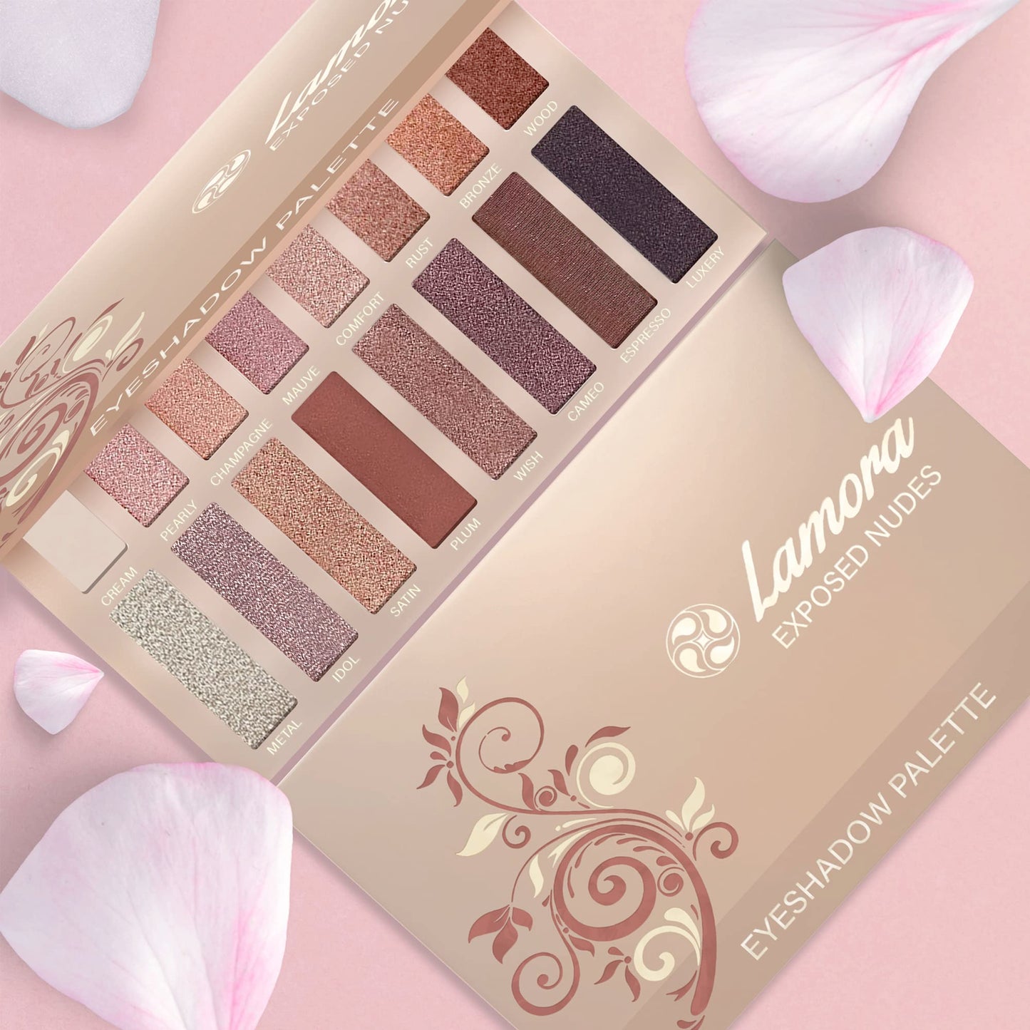 Lamora Exposed 16-Color Pro Eyeshadow Palette – Matte & Shimmer
