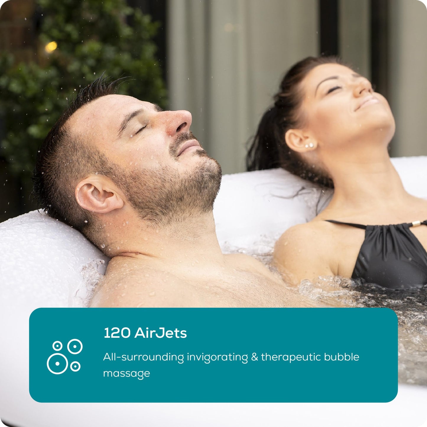 Lay-Z-Spa Miami AirJet Inflatable Hot Tub Spa 2-4 person