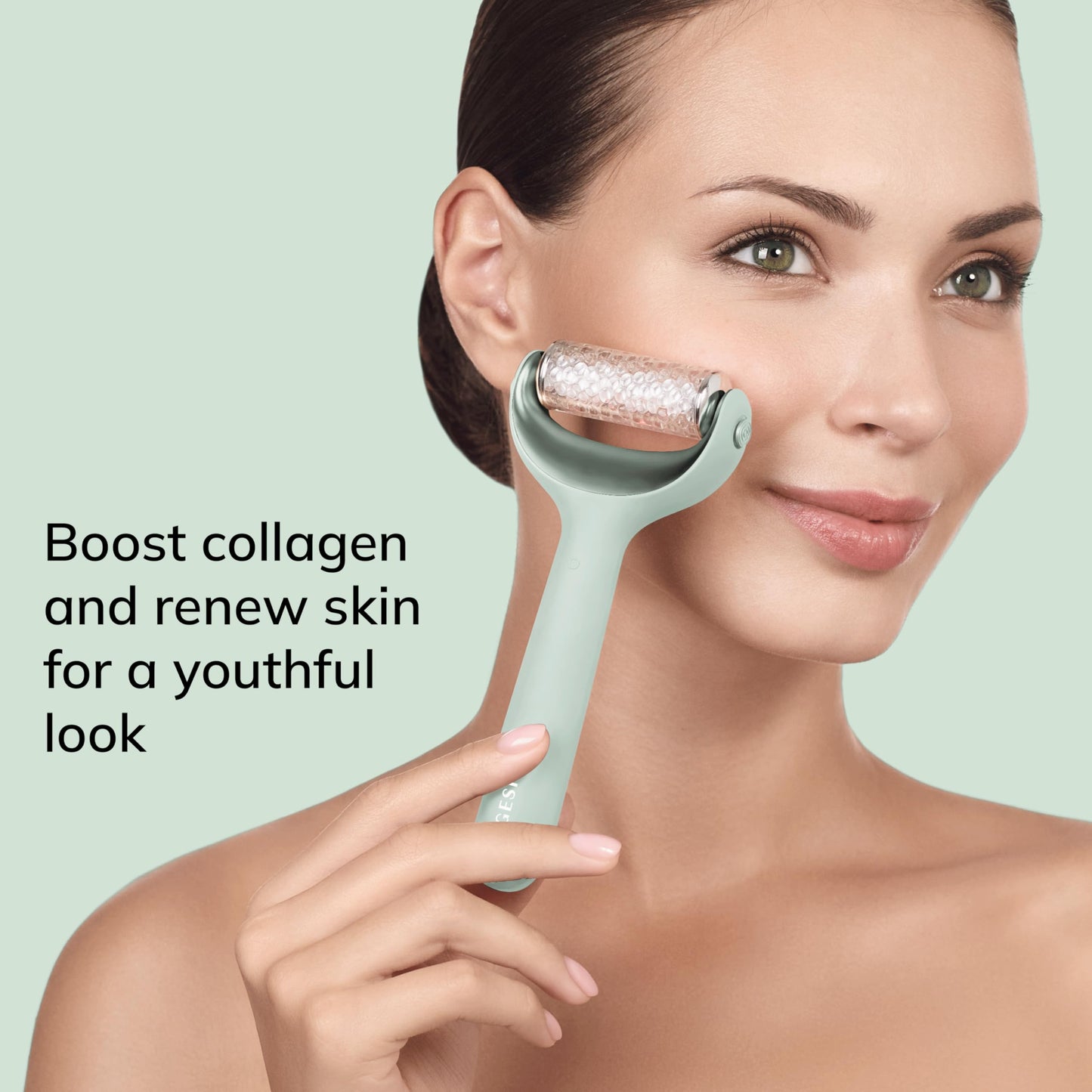 GESKE SmartAppGuided™ MicroNeedle Face & Body Roller | 8 in 1 | Derma Roller | Electric roller | Microneedling device | Needle roller | Beauty roller for face and body