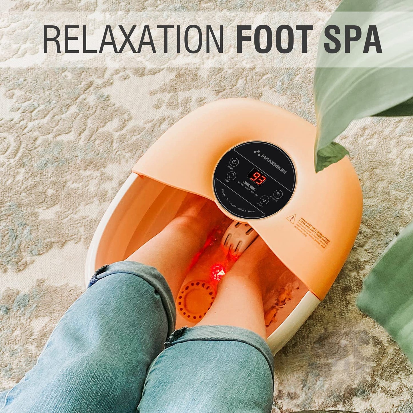 Hangsun Large Foot Spa Bath Massager with Heat Bubbles Massage FM660 Heater Temperature Control, Massage Rollers, Medicine Box, Infrared for Relieve Foot Pressure