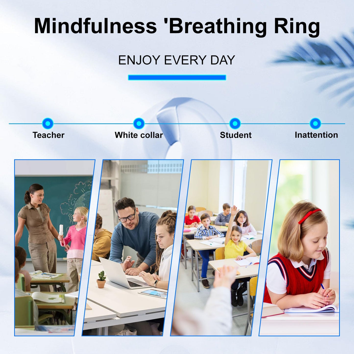 Tseriact Night Light Mindfulness Breathing Night Light 4-7-8 Guided Visual Meditation Light for Stress Relief & Sleep for Teens & Adults Perfect Meditation Gift