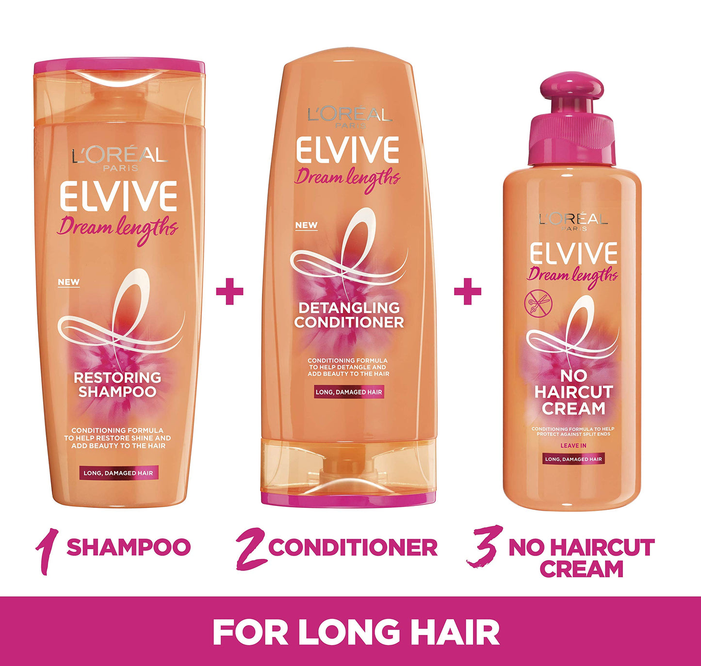 L'Oreal Paris Elvive Dream Lengths Hair Mask, Nourishing & Strengthening Treatment, Enriched with Castor Oil, For Long, Damaged Hair 300ml