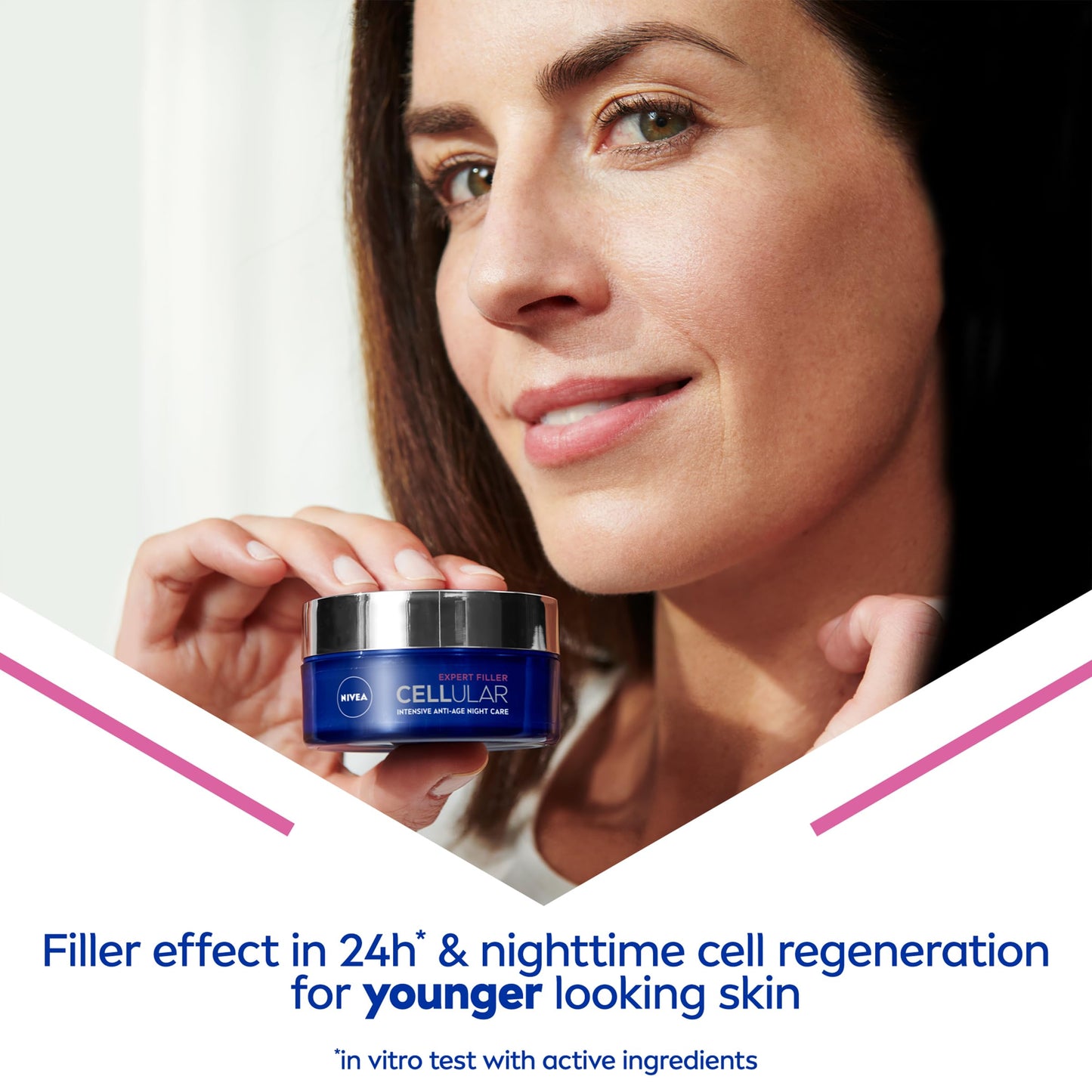 NIVEA Hyaluron Cellular Filler Anti-Age Night Cream (50ml), Night Cream for Women with Hyaluronic Acid and Magnolia Extract, Anti Wrinkle Night Cream, Night Face Cream