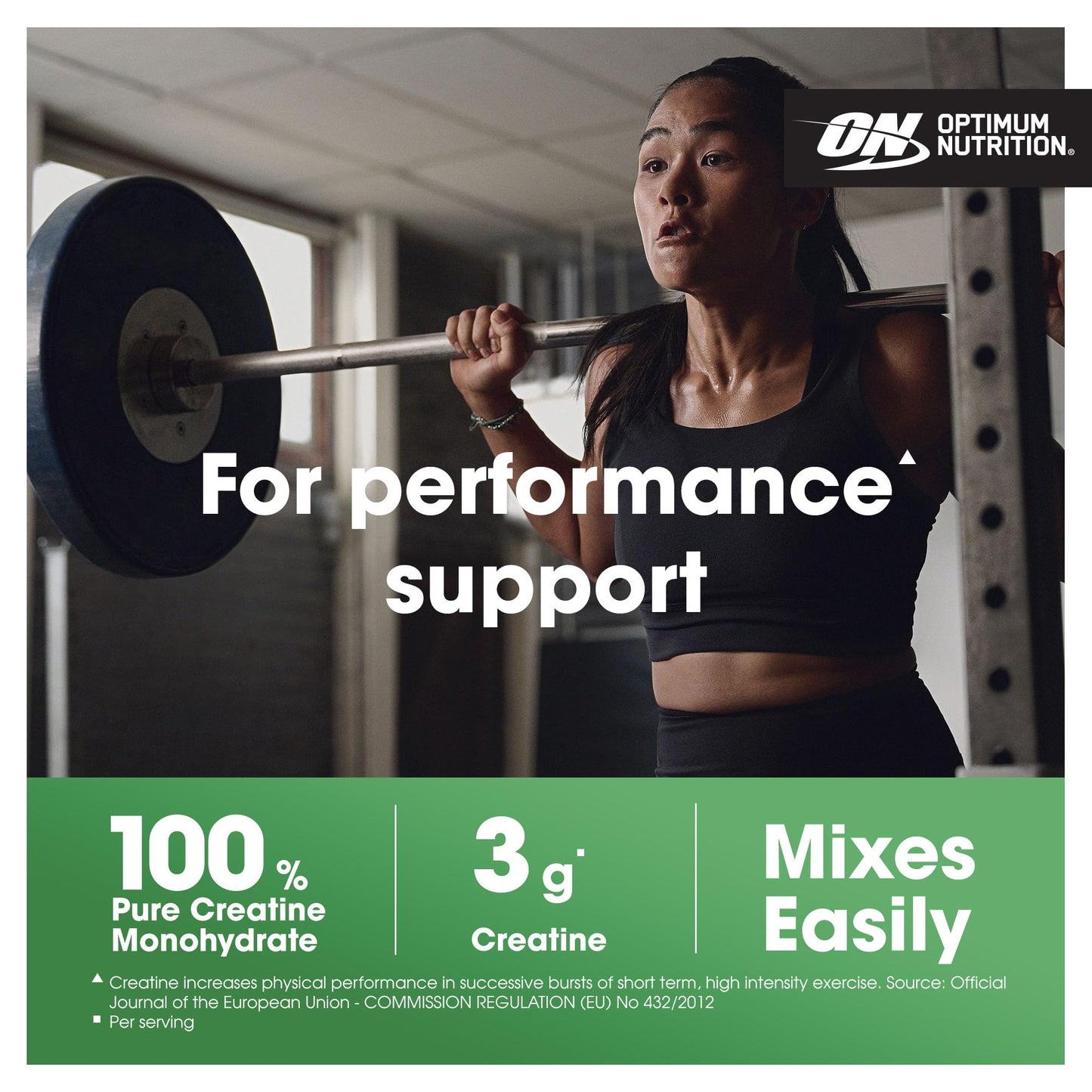Optimum Nutrition Micronised Creatine Powder, 100% Pure Creatine Monohydrate Powder for Performance and Muscle Power, Unflavoured Shake, 93 Servings, 317 g