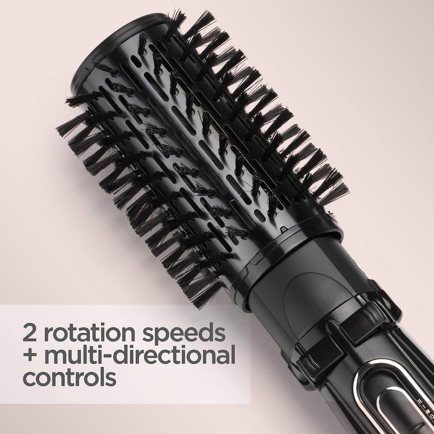 BaByliss Big Hair Rotating Hair Dryer Brush - Dry and Style in One Step, 2 Speeds & Alternating Directions, Ionic Frizz-Control, 50mm Barrel, Black, 2885U