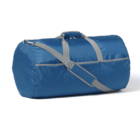 Amazon Basics Extra Large Duffel Bag (98L), Travel and Sports Equipment Bag with Multiple Zippered Pockets, Lightweight yet Durable Nylon Material, 23kg Weight Capacity, Navy Blue, 82 x 43 x 43 cm