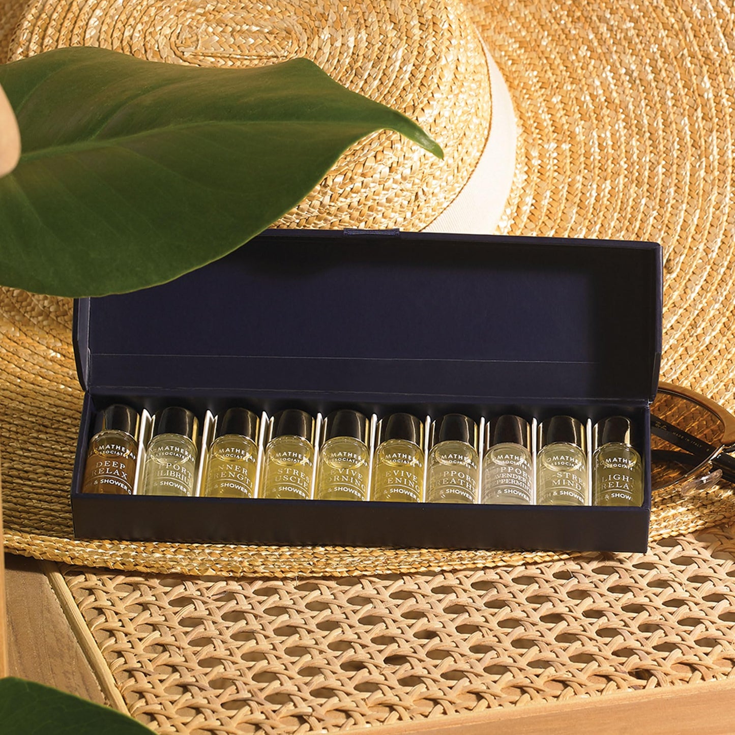 Aromatherapy Associates Discovery Collections Miniature Bath & Shower Oil Set, 10 x 3 ml, 100% Natural Formulation Infused Body Oil Body Treatment Home SPA