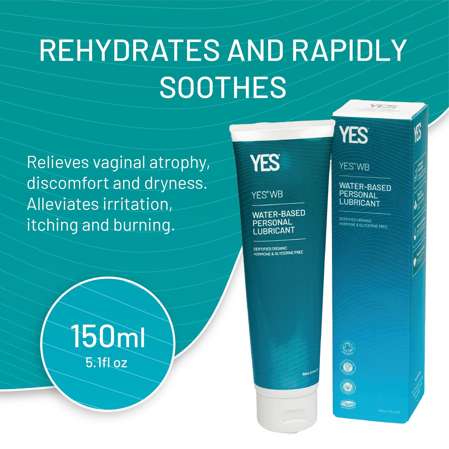 YES® WB Water-Based Personal Lubricant – Intensely Hydrating (150 ml)