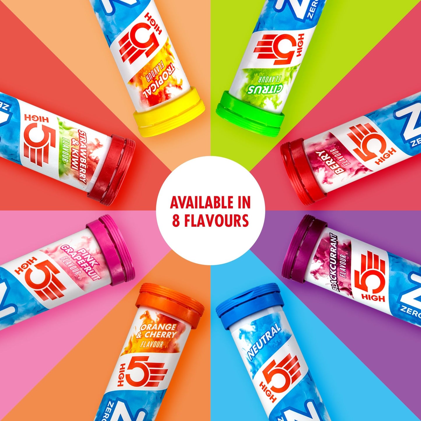 HIGH5 ZERO Electrolyte Tablet - Hydration Tablets Enhanced with Vitamin C - 0 Calories & Sugar Free - Boost Hydration, Performance & Wellness - Berry, 160 Tablets (20x, Pack of 8)
