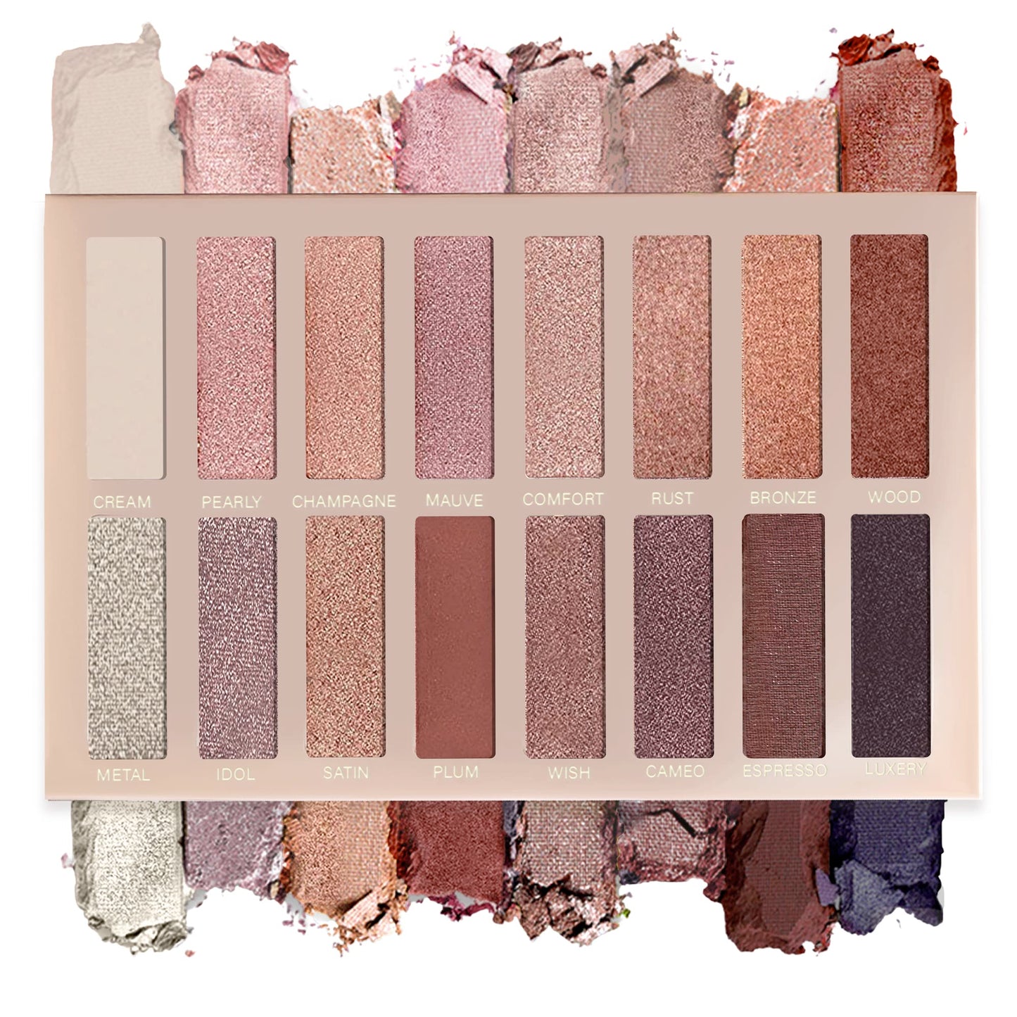 Lamora Exposed 16-Color Pro Eyeshadow Palette – Matte & Shimmer