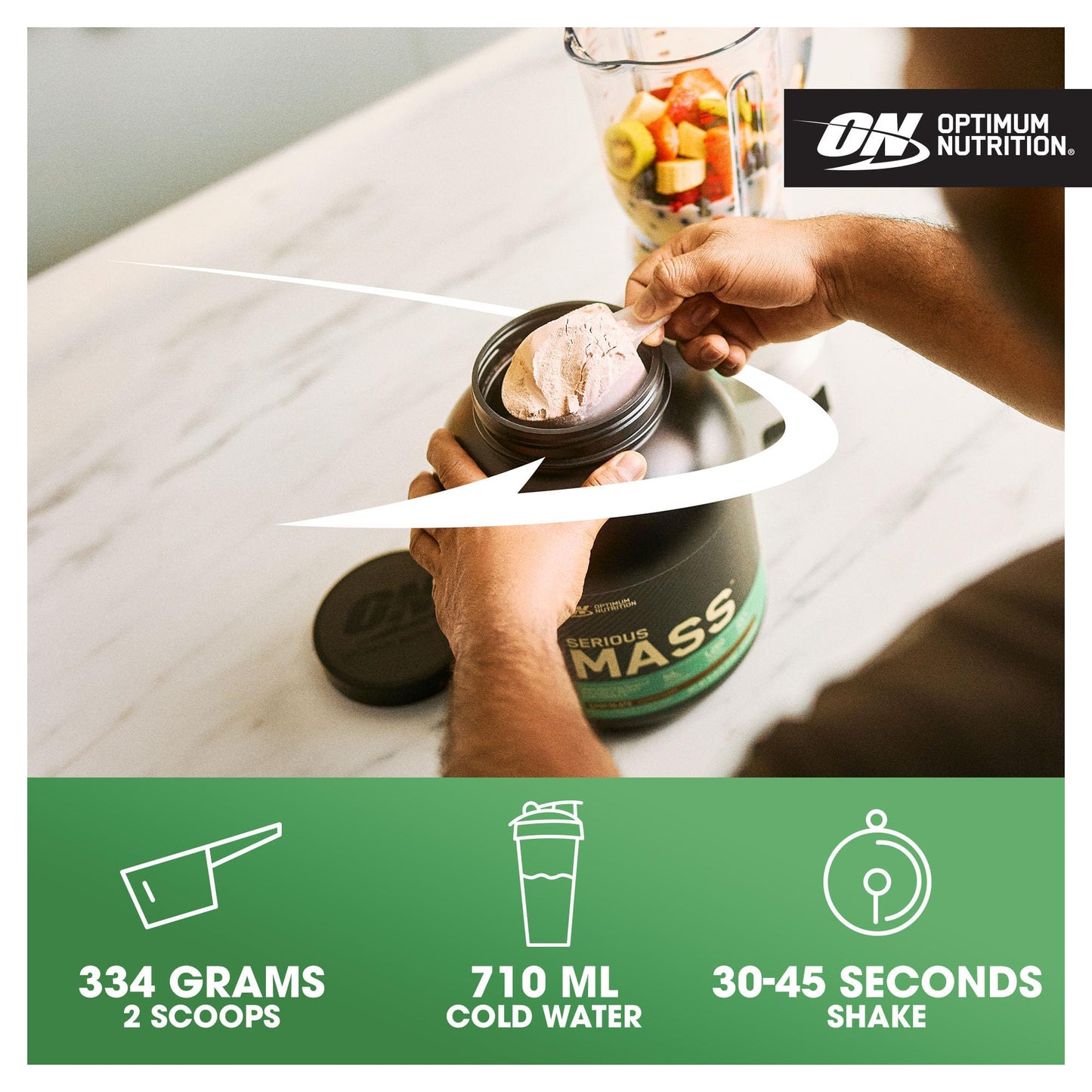 Optimum Nutrition Serious Mass High Calorie Mass Gainer Vanilla – 2.73 kg | TRYTLION