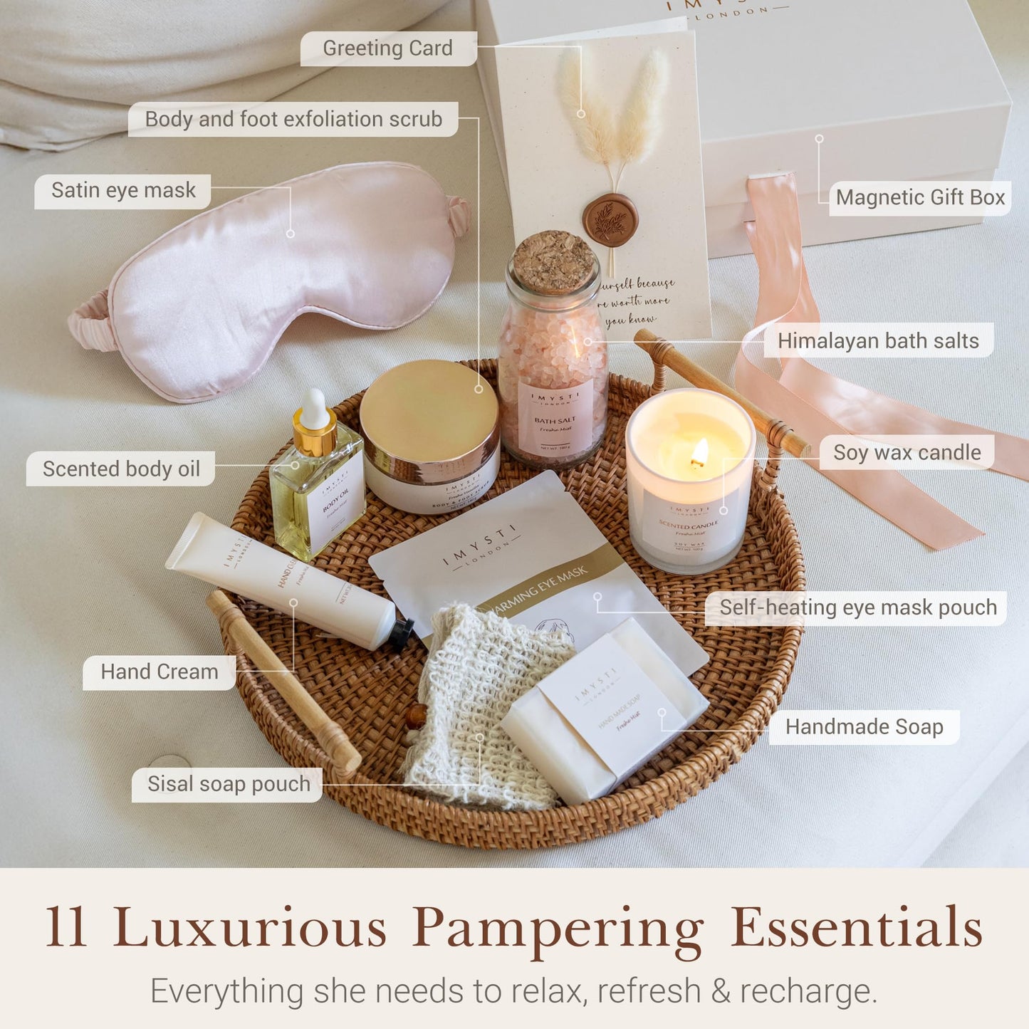 Birthday Pamper Gifts for Women – Luxury Spa Bath Hamper Gift Set (Standard)