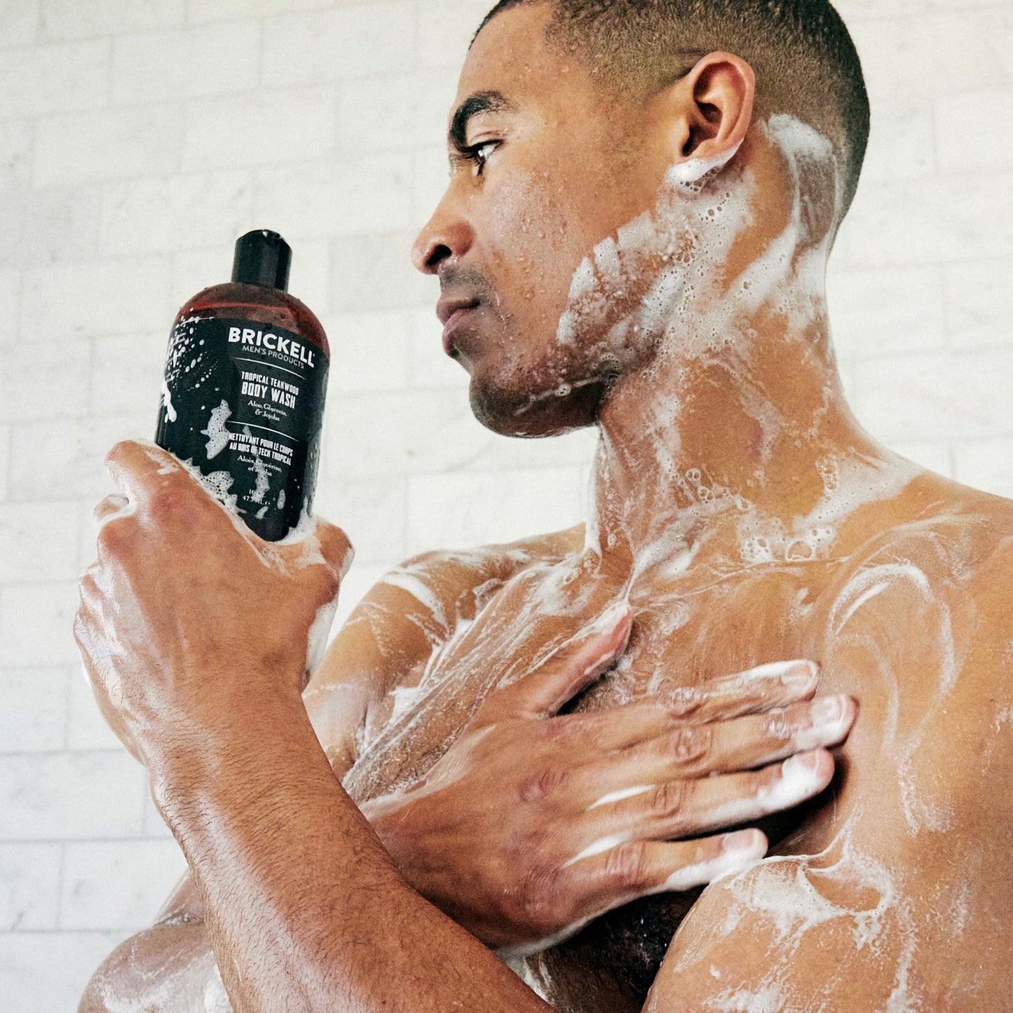Brickell Men's Invigorating Body Wash for Men, Natural and Organic Deep Cleaning Shower Gel with Aloe Glycerin, and Jojoba Oil, Sulfate Free