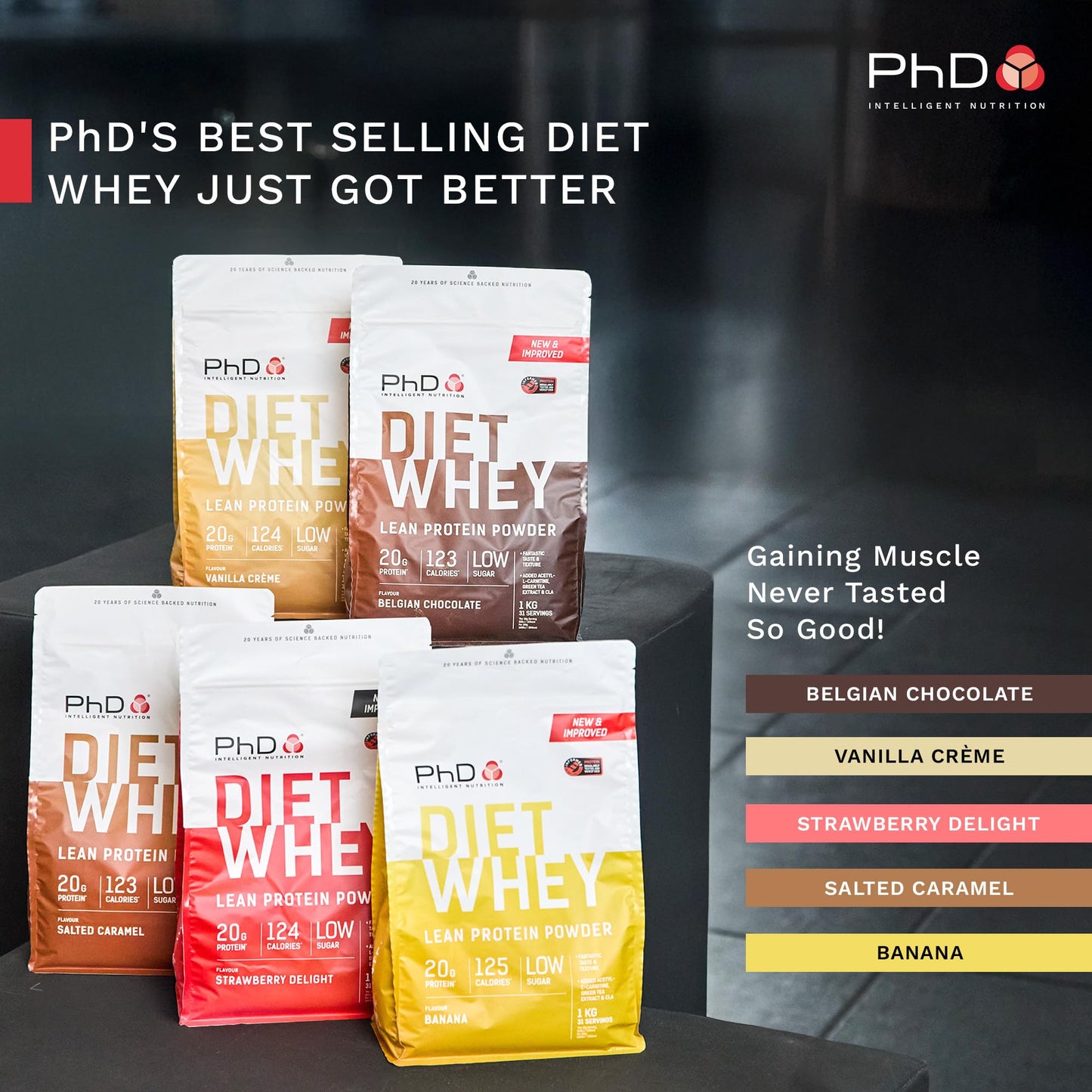 PhD Diet Whey Belgian Chocolate 1 kg | TRYTLION