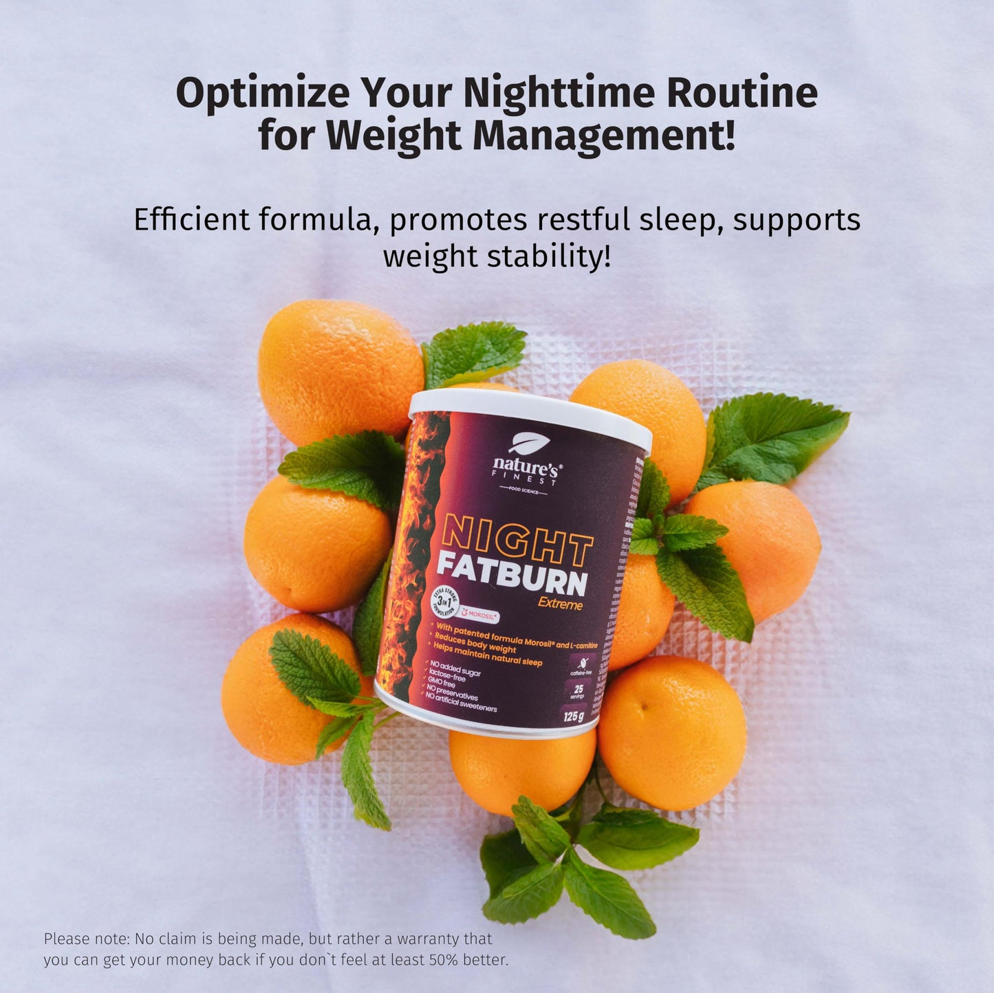 Nature's Finest by Nutrisslim Night Burn Extreme - Night Formula with Morosil (400 mg), L-Carnitine - Natural Valerian Sleep Aids for Adults - Vegan, Gluten Free