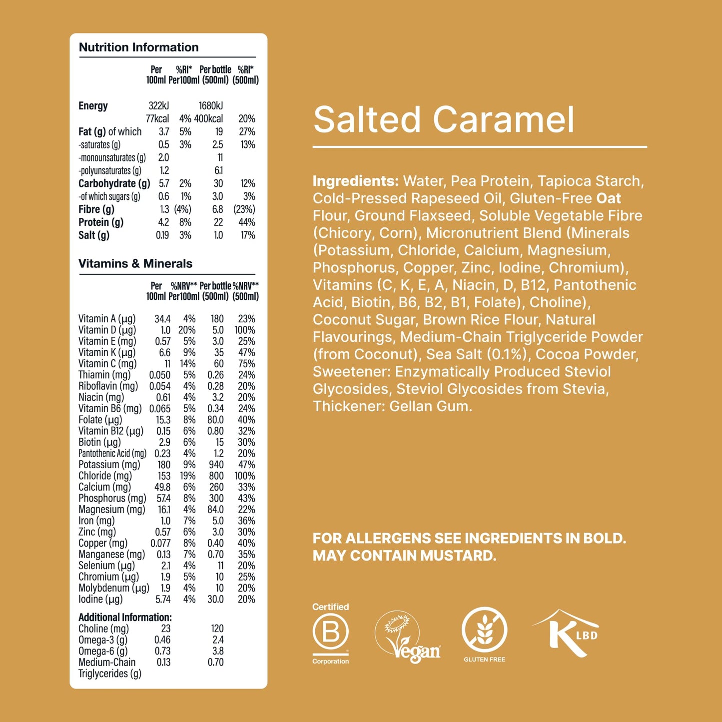 Huel Ready-to-drink Meal, Salted Caramel Protein Drink, 8 x 500ml Bottles, Protein Shakes, Pre-Portioned Meal, 20g of Protein per Bottle, Rich in Essential Vitamins, Minerals, Meal Replacement Shake