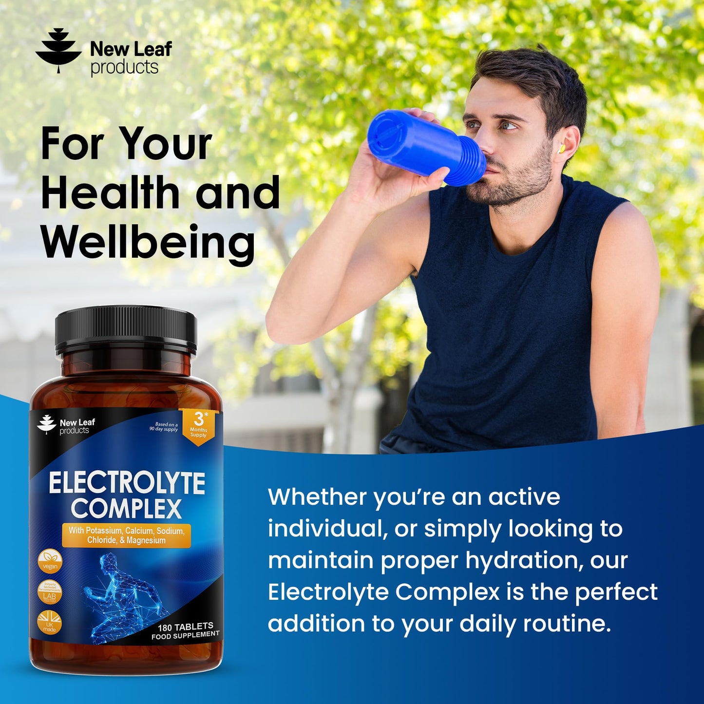 Electrolytes Tablets - High Strength Electrolyte Tablets Rehydration Tablets - with Potassium, Calcium, Sodium, Chloride, and Magnesium Fasting Keto Electrolytes Vegan Made in UK