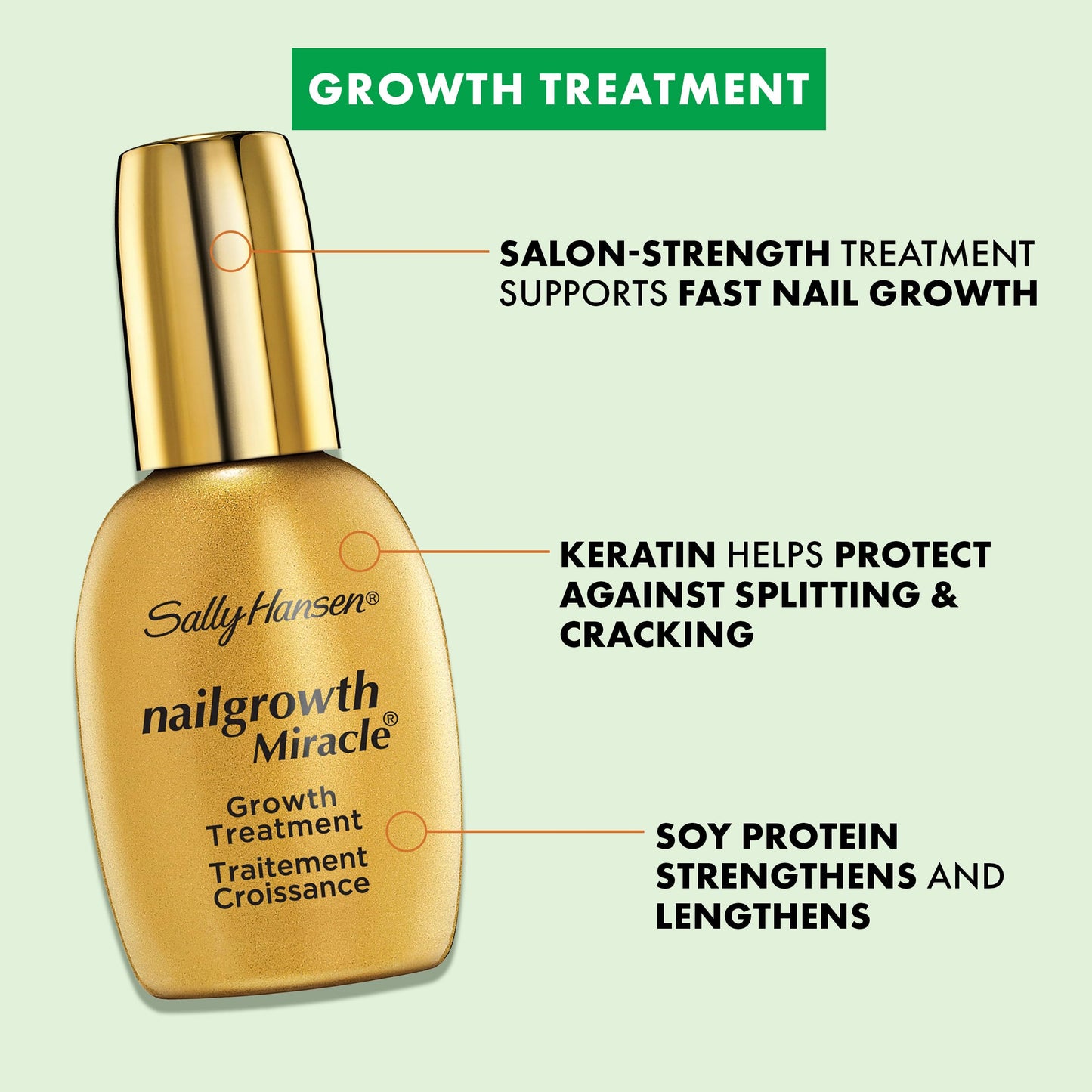 Sally Hansen Nail Growth Miracle Treatment,13.3 ml (Pack of 1)