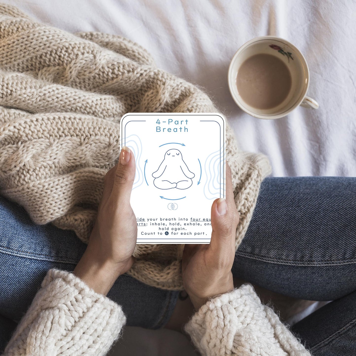 Quokka Meditation Cards - 120 Cards for Adults - Anxiety Relief Items Affirmation for Mental Health - Calming Self Care for Women - Perfect Mindfulness Gift for Adult