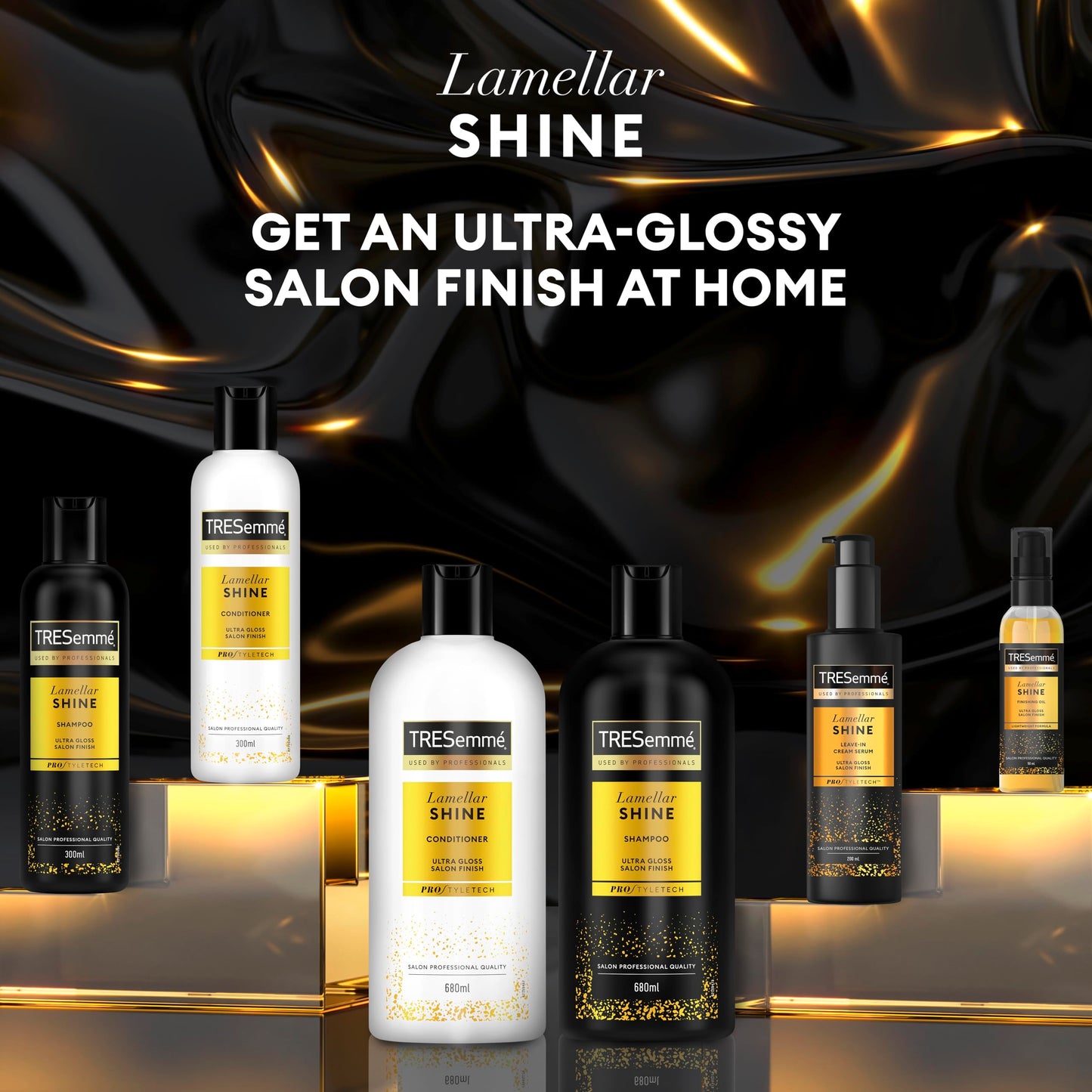TRESemmé Lamellar Shine Leave-In Cream Hair Serum with patented Lamellar Technology hair treatment for an ultra-glossy salon finish 200 ml