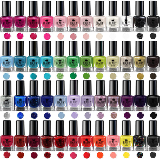 Splash 48 x Nail Polish Varnish Set 48 Different Modern Colours Quick Drying