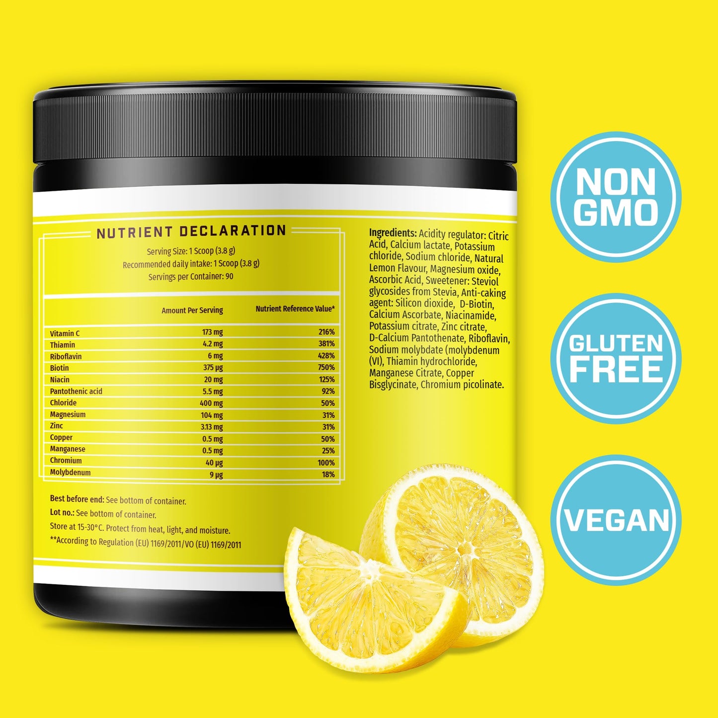 Key Nutrients Electrolytes Powder - Multivitamin & Minerals Electrolytes Powder - 90 Servings of Refreshing Lemonade - Hydration Powder - Supercharged Rehydration Sachets with 16 Vitamins & Minerals