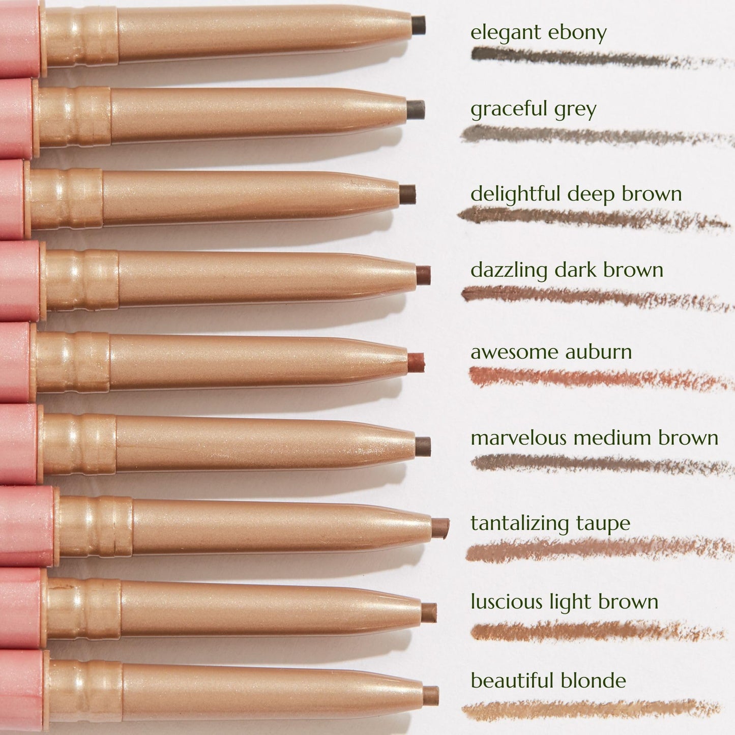 Chella Eyebrow Pencil, Luscious Light Brown - Vegan, Gluten Free, Cruelty Free, Paraben Free, Long Wearing, Smooth Consistency