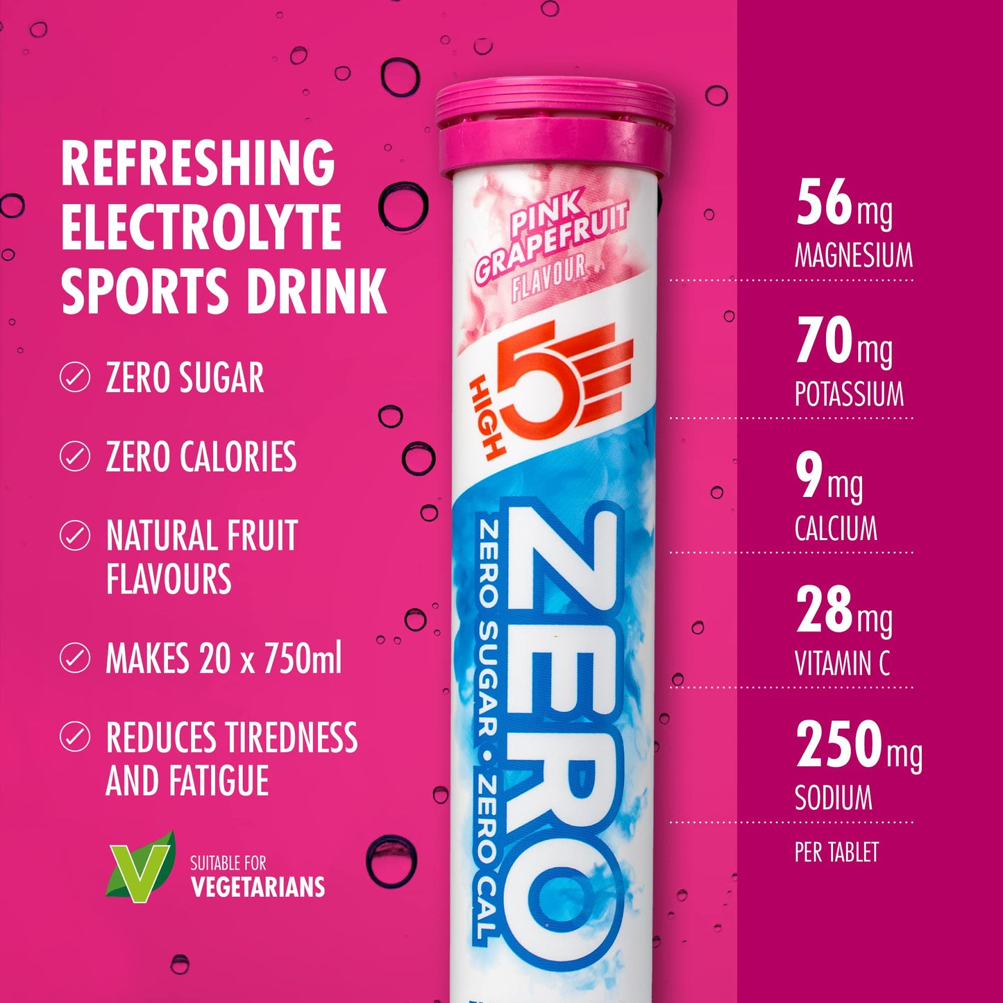 HIGH5 ZERO Electrolyte Tablets – Pink Grapefruit | TRYTLION
