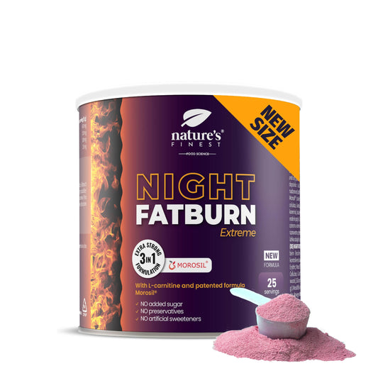 Nature's Finest by Nutrisslim Night Burn Extreme - Night Formula with Morosil (400 mg), L-Carnitine - Natural Valerian Sleep Aids for Adults - Vegan, Gluten Free