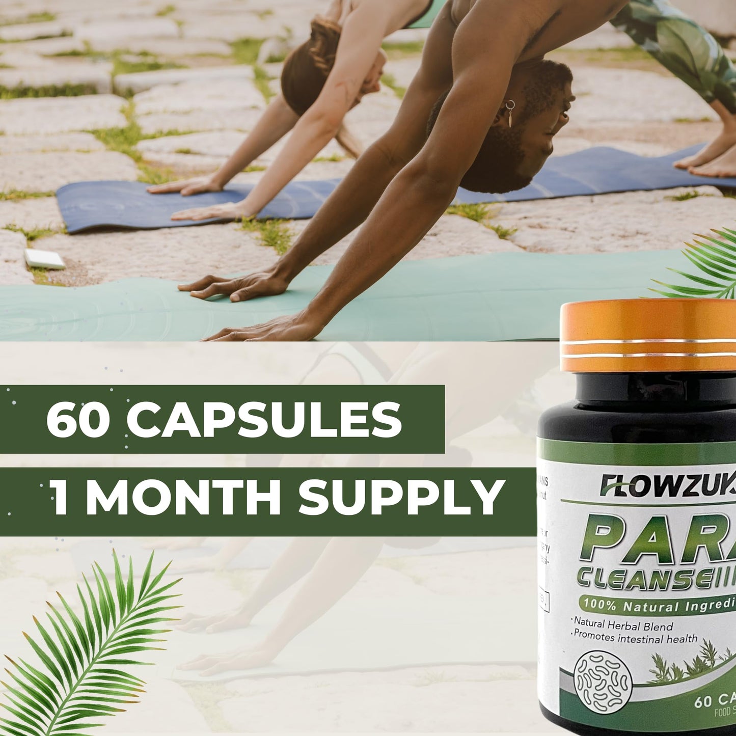 Organic Wormwood Clove and Black Walnut Gut Support Colon Detox for Humans Health Intestinal Strong Natural Cleanse by Flowzuk Capsules