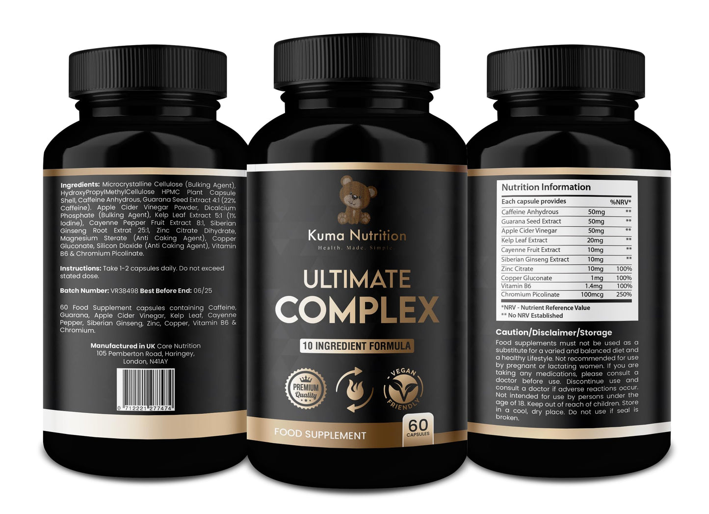 Powerful Fat Burner - Diet Pills for Weight Loss -100% Natural Multi Ingredient Complex - Ultimate Complex - Keto Fat Burner for Men and Women – Energy Boost - Appetite Suprresant - (1 Month)