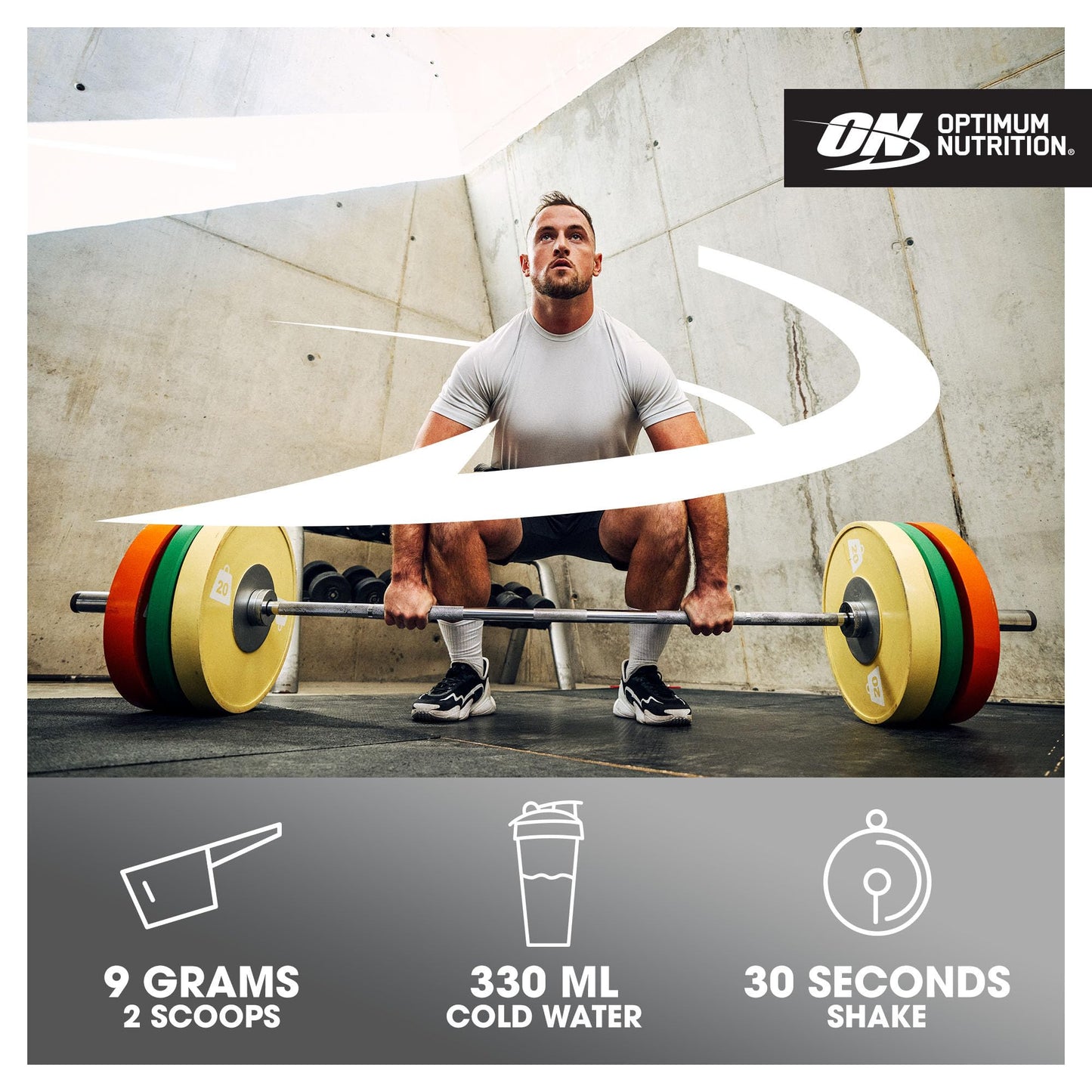 Optimum Nutrition Amino Energy Pre Workout Powder, Energy Drink with Amino Acids, BCAA and L-Glutamine, Food Supplement with Vitamin C and Caffeine, Orange Cooler Flavour, 30 Servings, 270 g