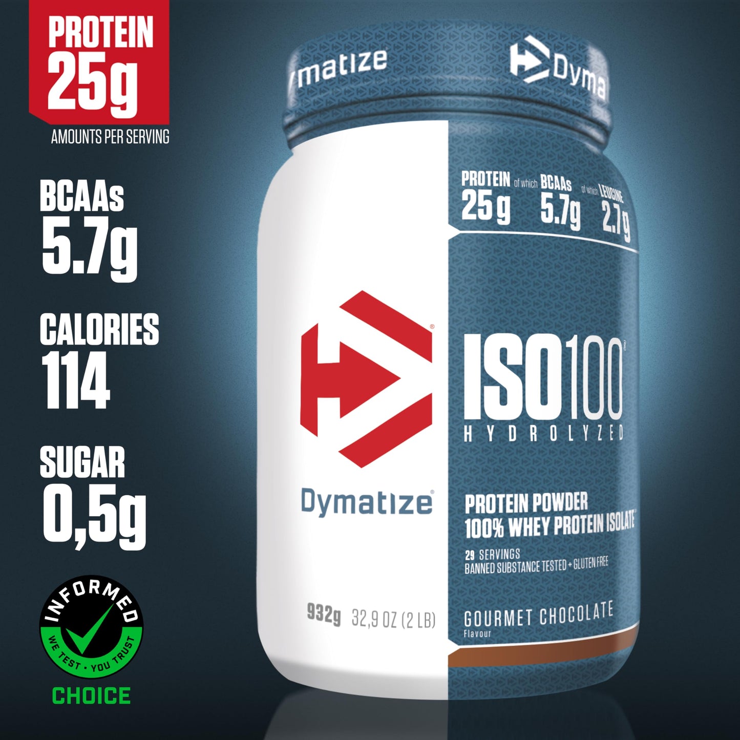 Dymatize ISO-100 Gourmet Chocolate 932 g | TRYTLION