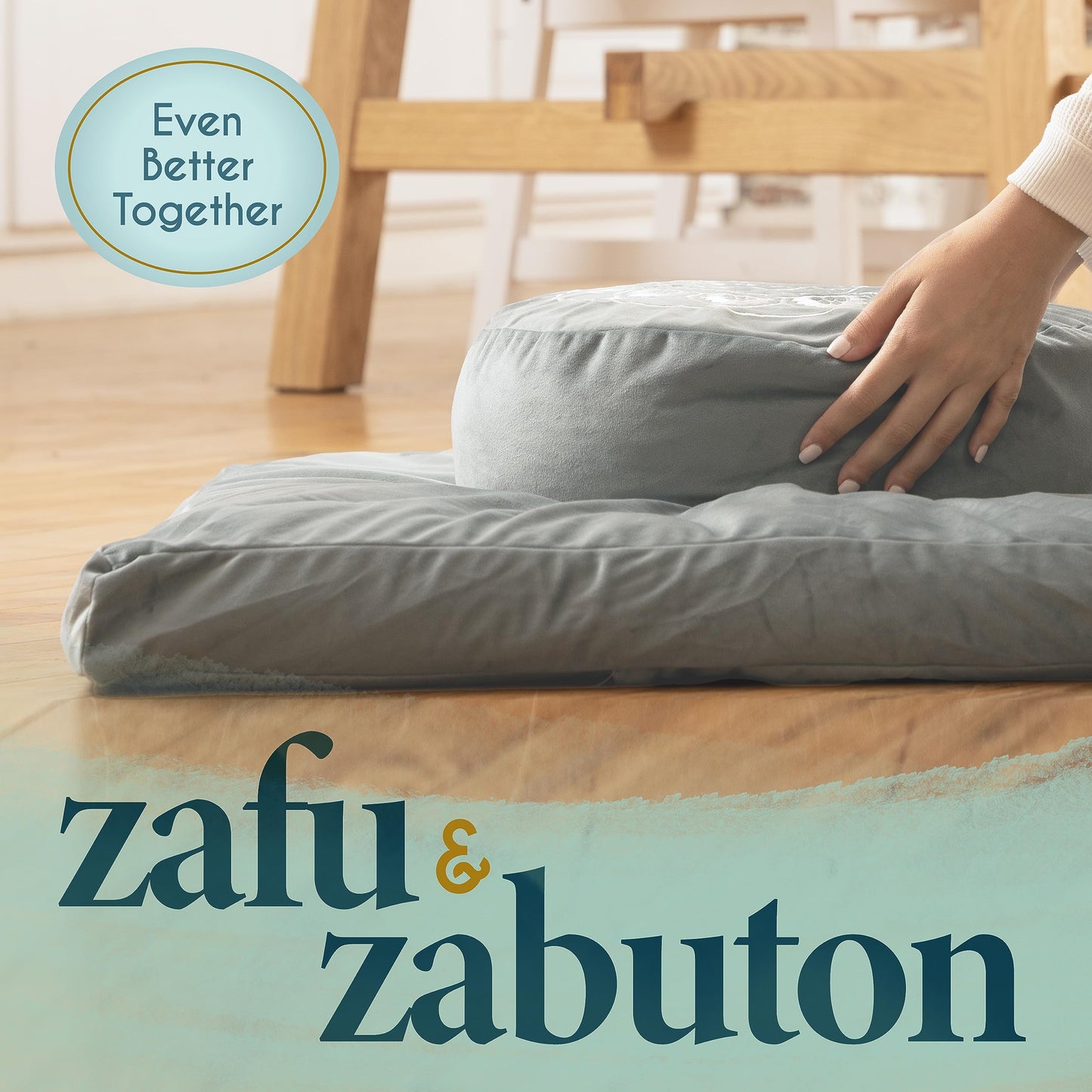 Florensi Meditation Mat Zabuton - Floor Pillow Seating for Adults - Floor Seat Cushion, Velvet Cover 100% Cotton Insert - Yoga Cushion for Women & Men, Meditation Cushion Sitting & Kneeling (81x81 cm)