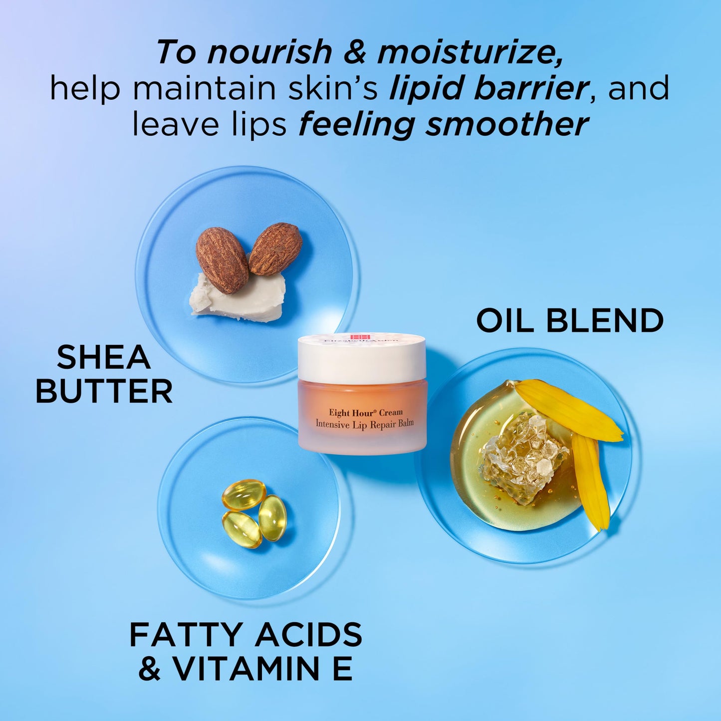 Elizabeth Arden Eight Hour Cream Intensive Lip Repair Balm for Dry & Chapped Lips, 11.6ml, Long-lasting Moisture & Conditioning for Dry Lips, Unisex