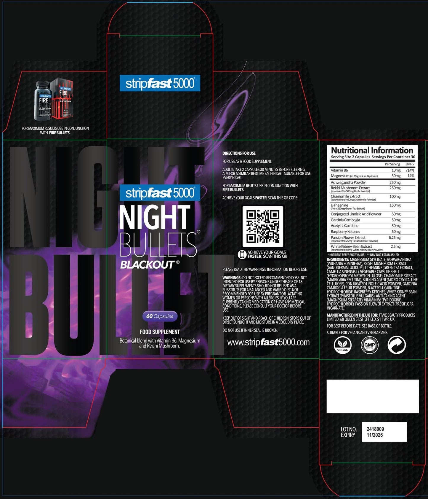 Night Bullets Capsules for Women and Men