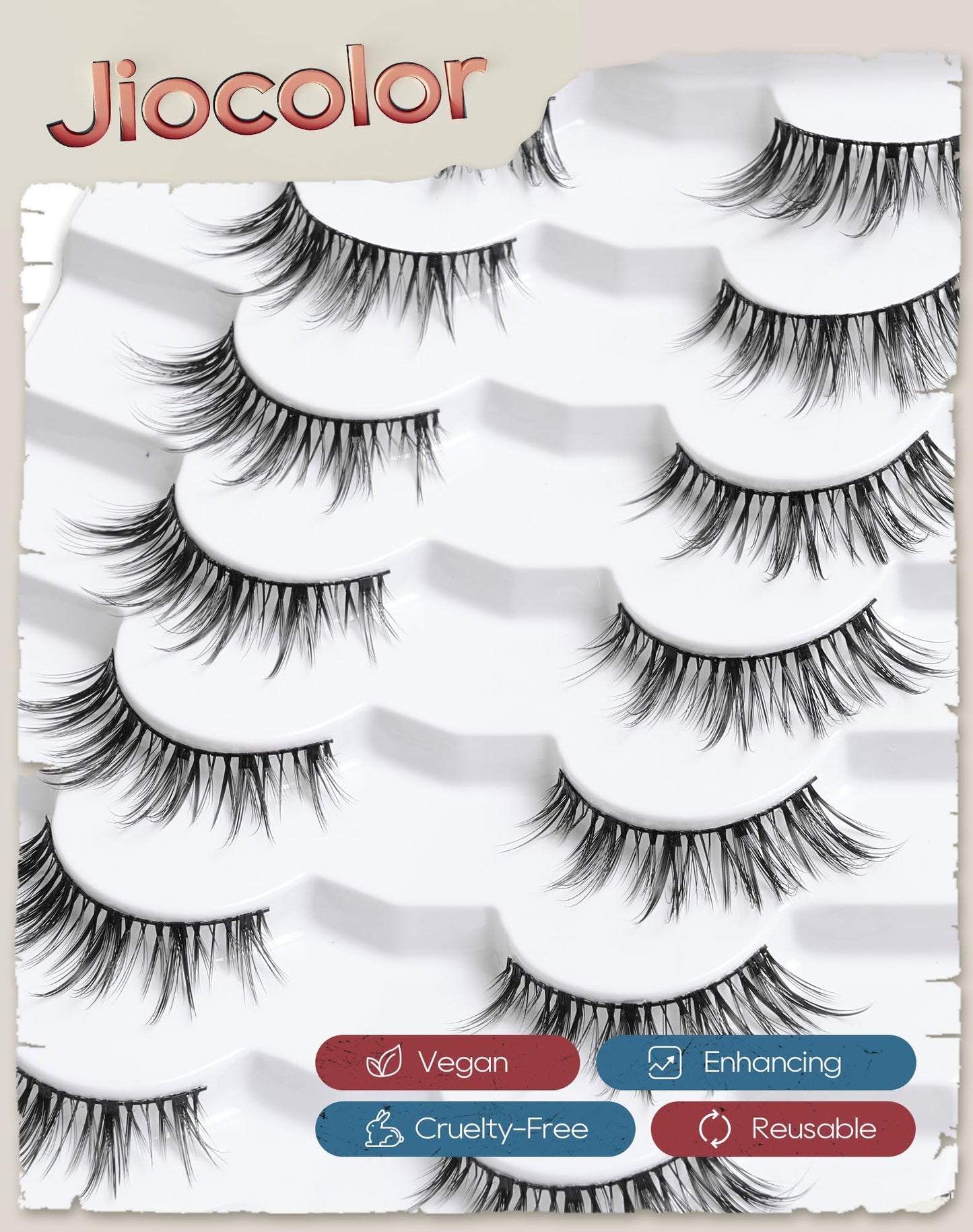 Natural Lashes That Look Like Extensions Strip Lashes Natural Look Thin Band Wispy Eyelashes 13mm Cat Eye False Eyelashes Foxy Eye Lashes 12 mm 7 Pairs S10