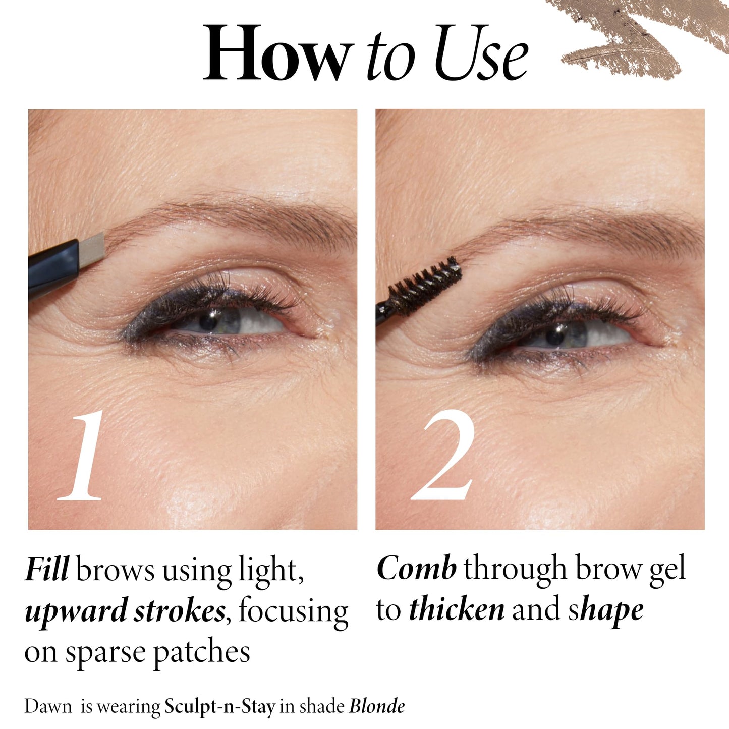 LAURA GELLER NEW YORK Sculpt-n-Stay Waterproof Brow Pencil & Gel (Taupe) - Precision 2-in-1 Waterproof Eyebrow Pencil for Perfectly Sculpted Brows