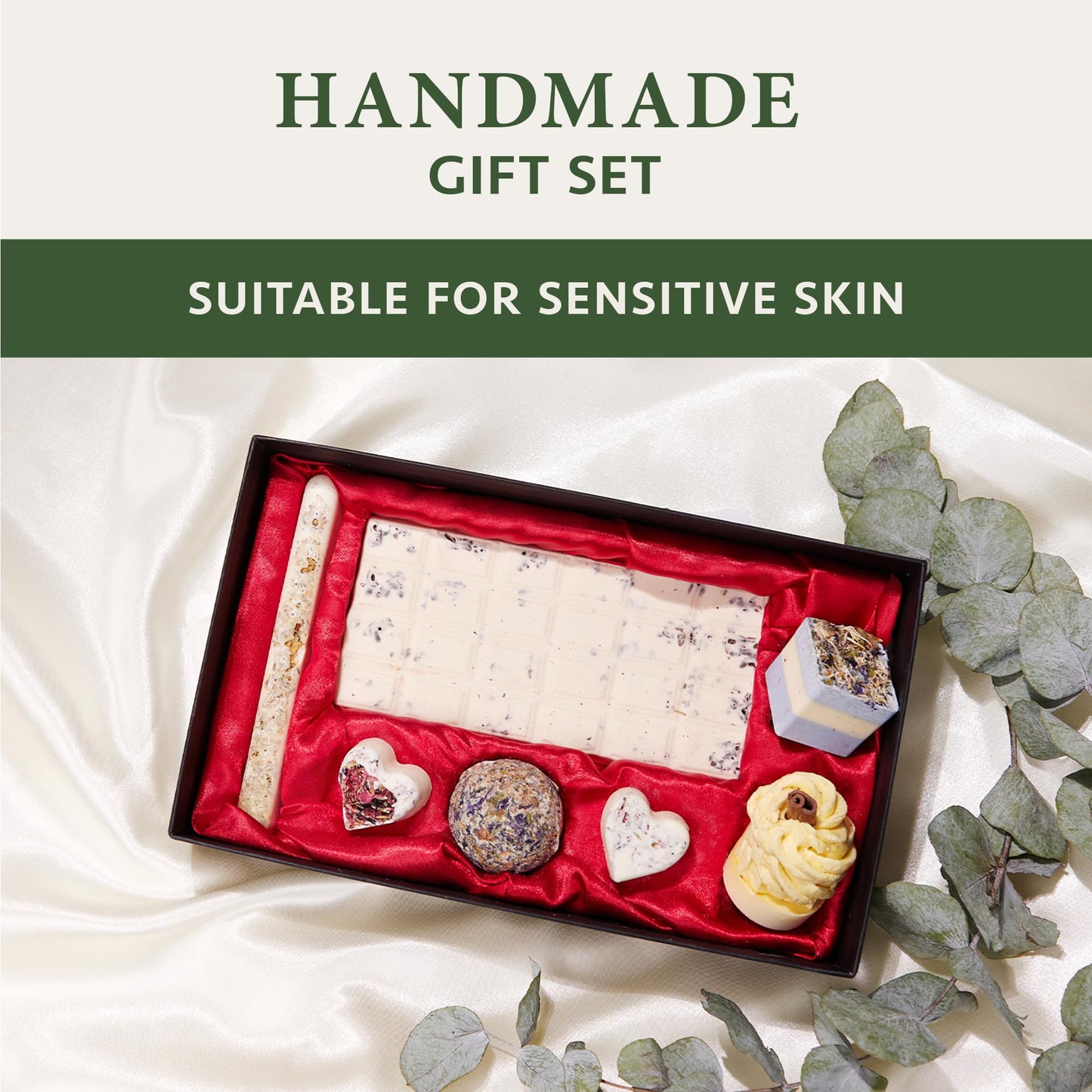 Luxury Gifts for Women - Organic Bath Bombs - Gifts for Her - 7Pcs Handmade with Essential Oil & Shea Butter Gifts for Girls - Bath Bombs for Women - Premium Gift Box by Satin Naturel