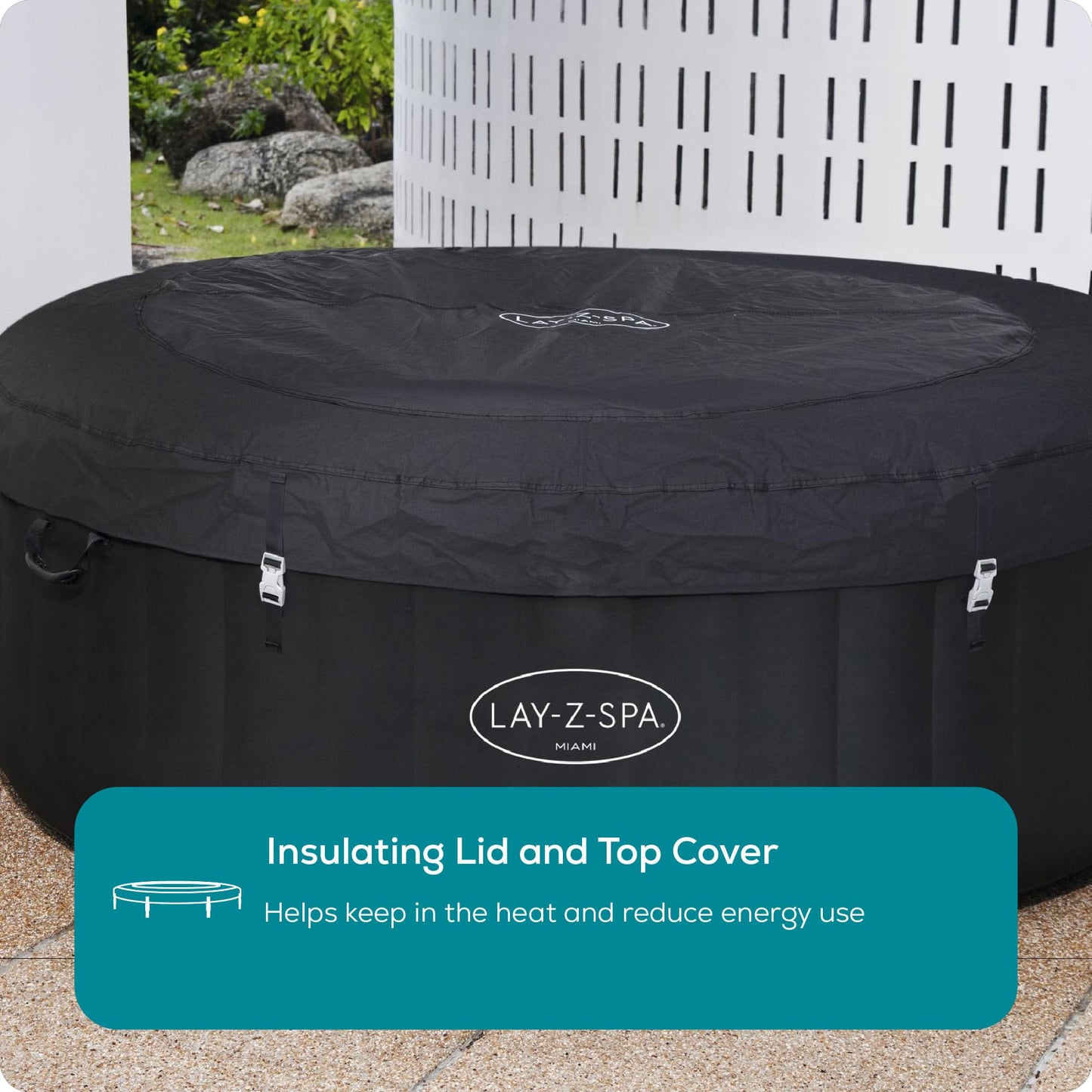 Lay-Z-Spa Miami AirJet Inflatable Hot Tub Spa 2-4 person