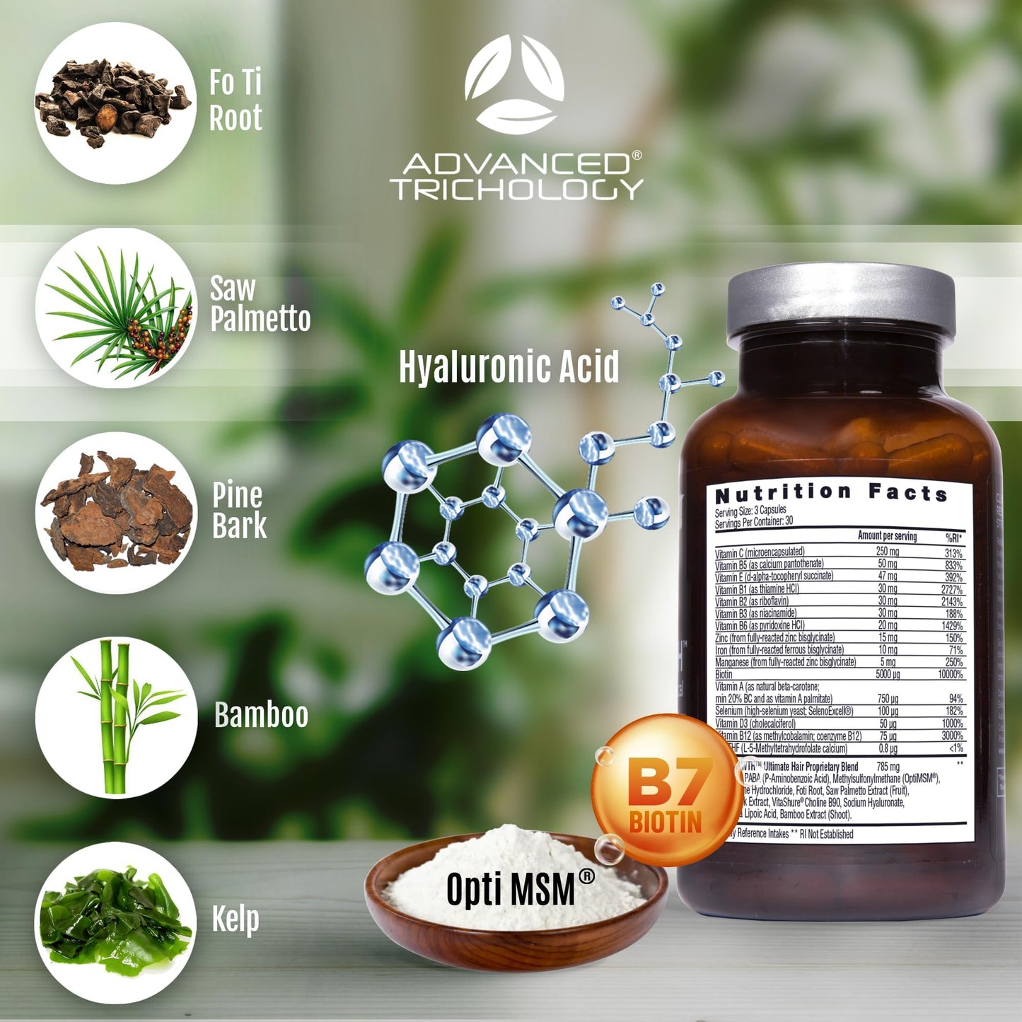 Advanced Trichology FoliGROWTH Hair Supplement – Designed to Provide Essential Vitamins and Minerals for Hair and Scalp Health