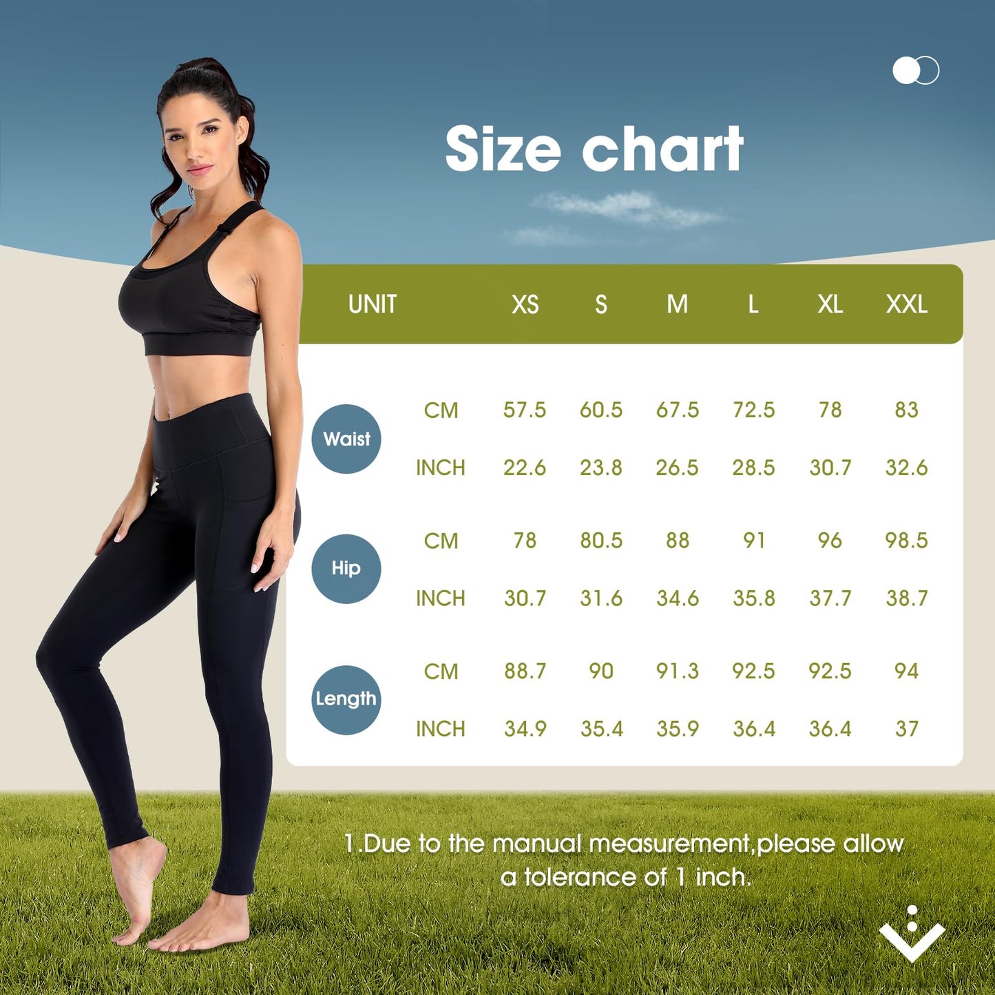 GIMDUMASA Leggings for Women Gym Yoga Pants with Pockets High Waist Workout Running Sports Activewear Fitness UK Black